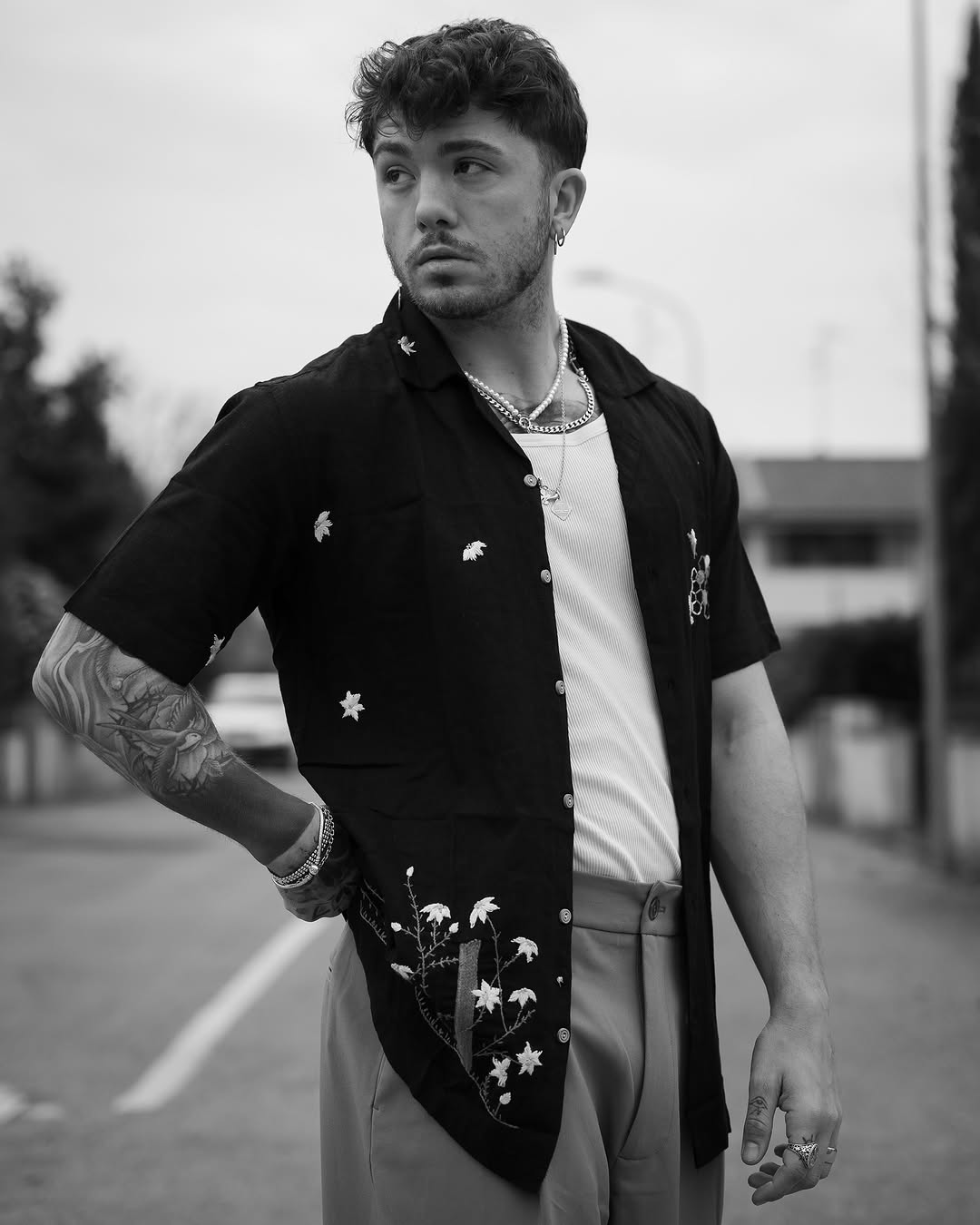 "Plant Bees" Hand Embroidered Shirt