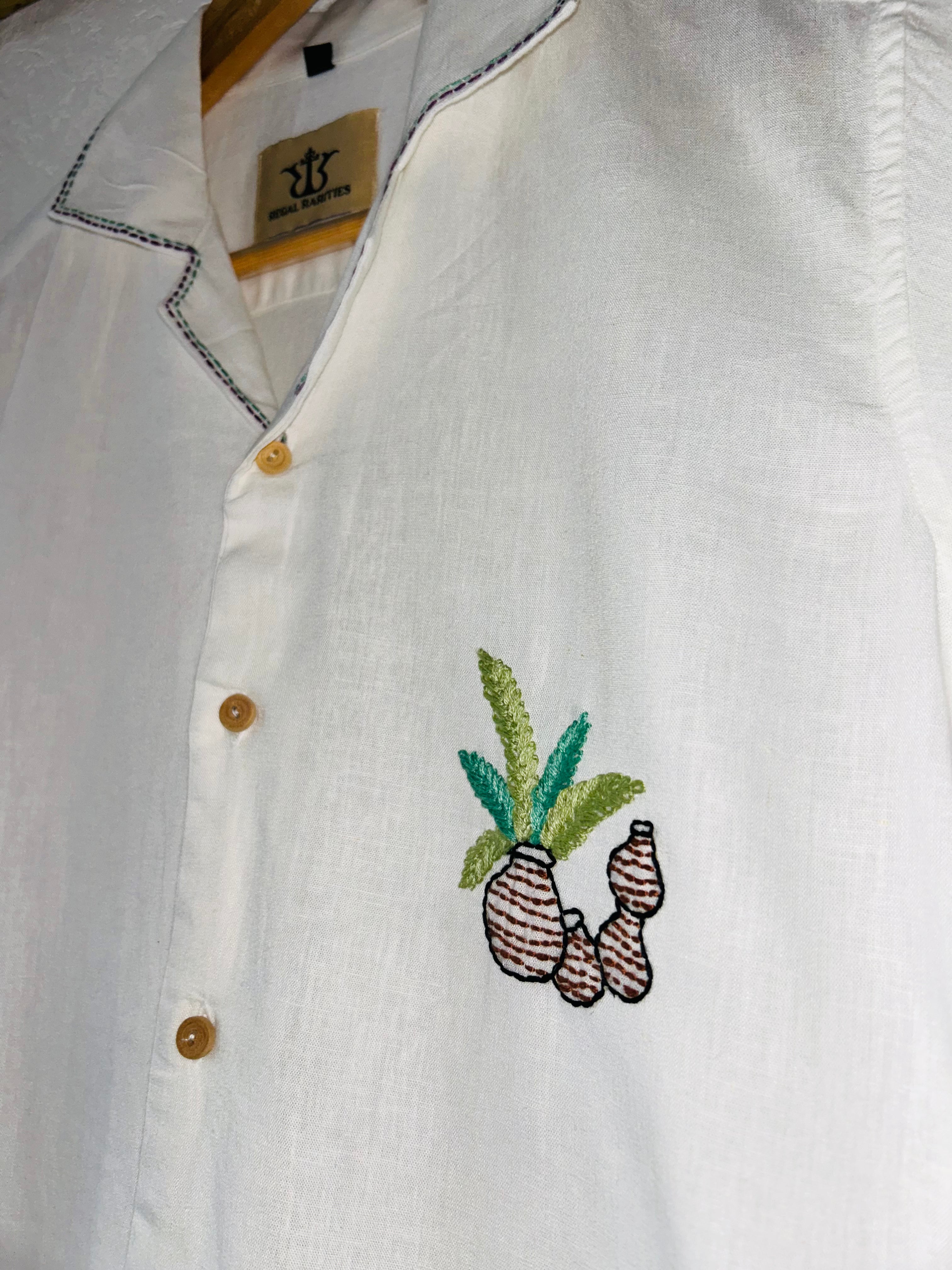 Hand Embroidered Shirt with Heritage Artisan Design