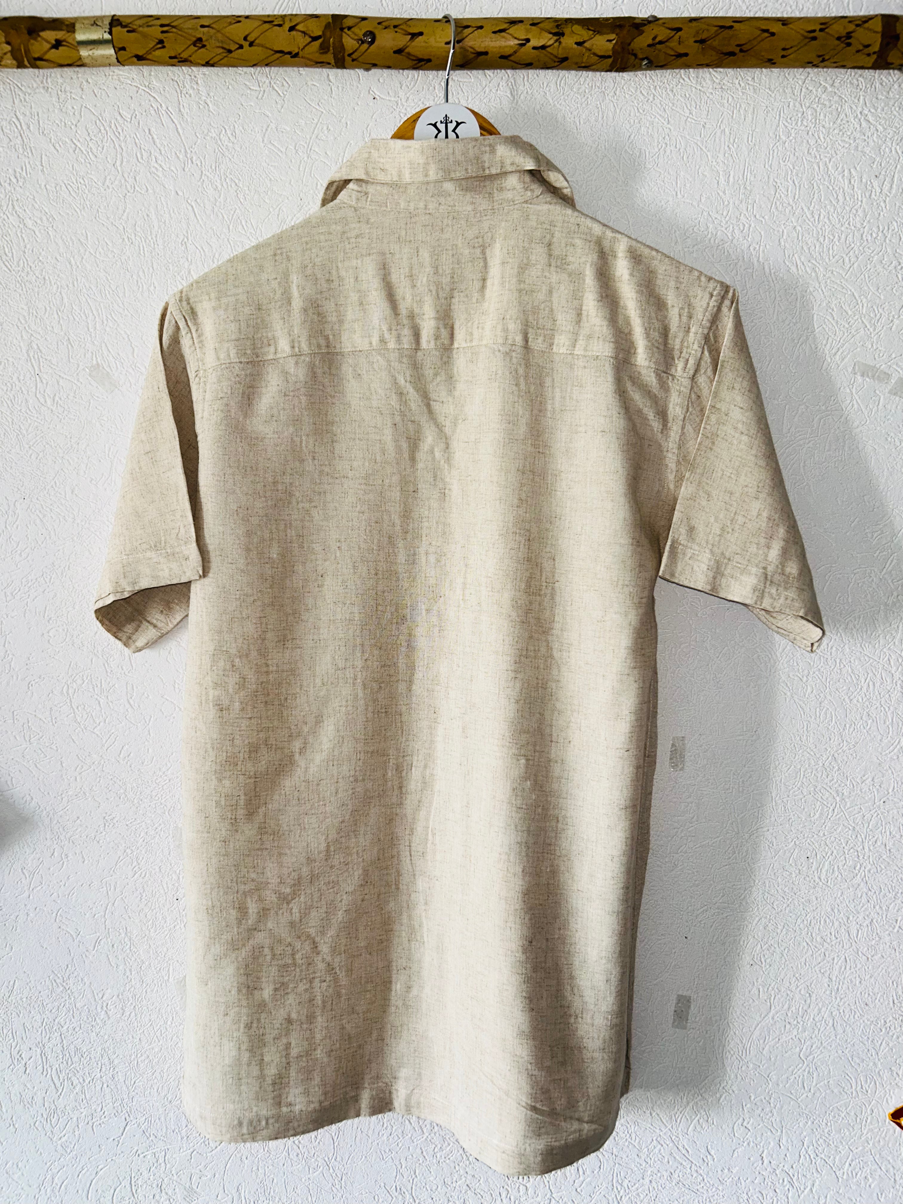 Designer embroidered shirt with Leaf Design
