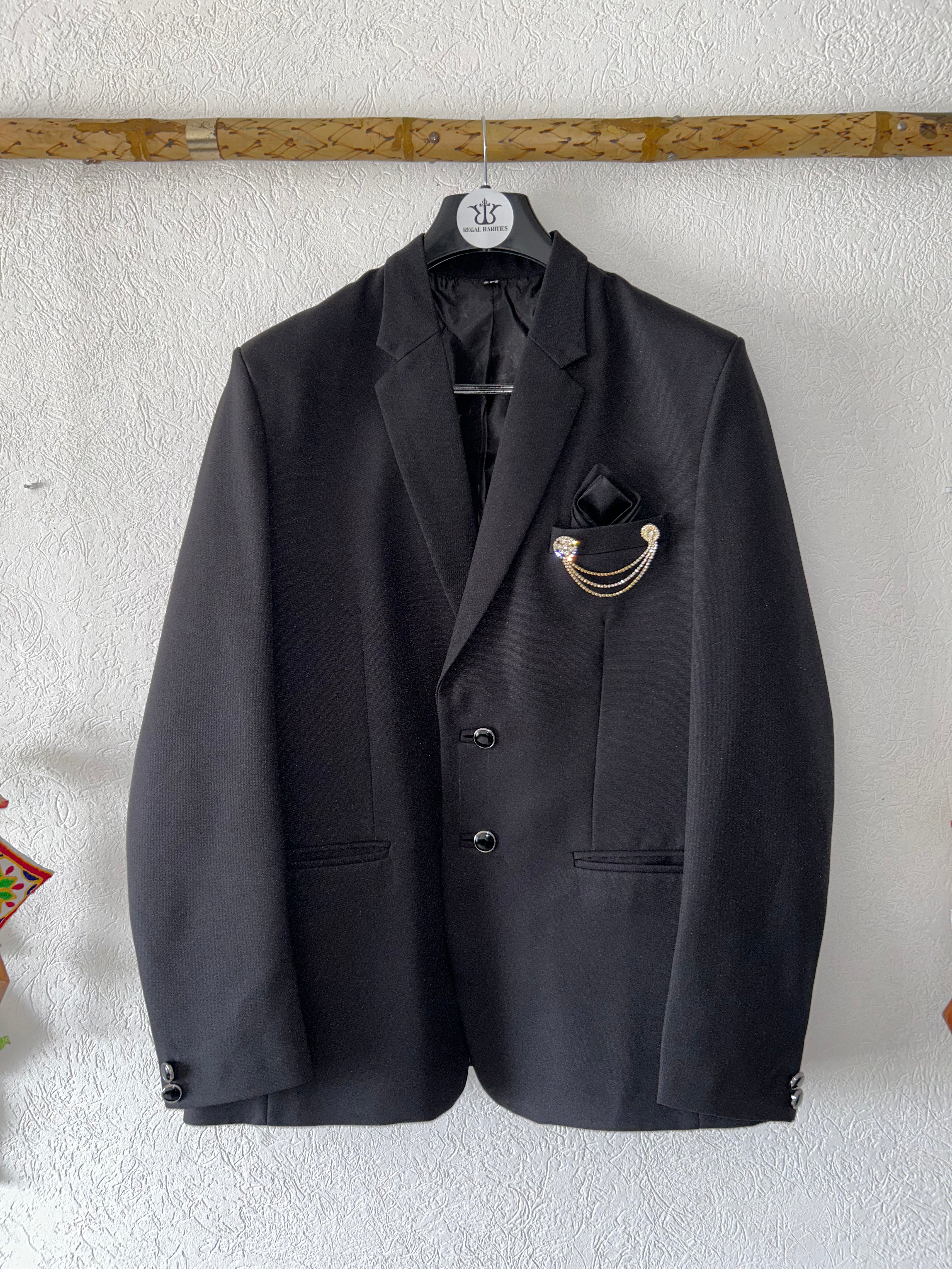 Elegant Charcoal Black Blazer