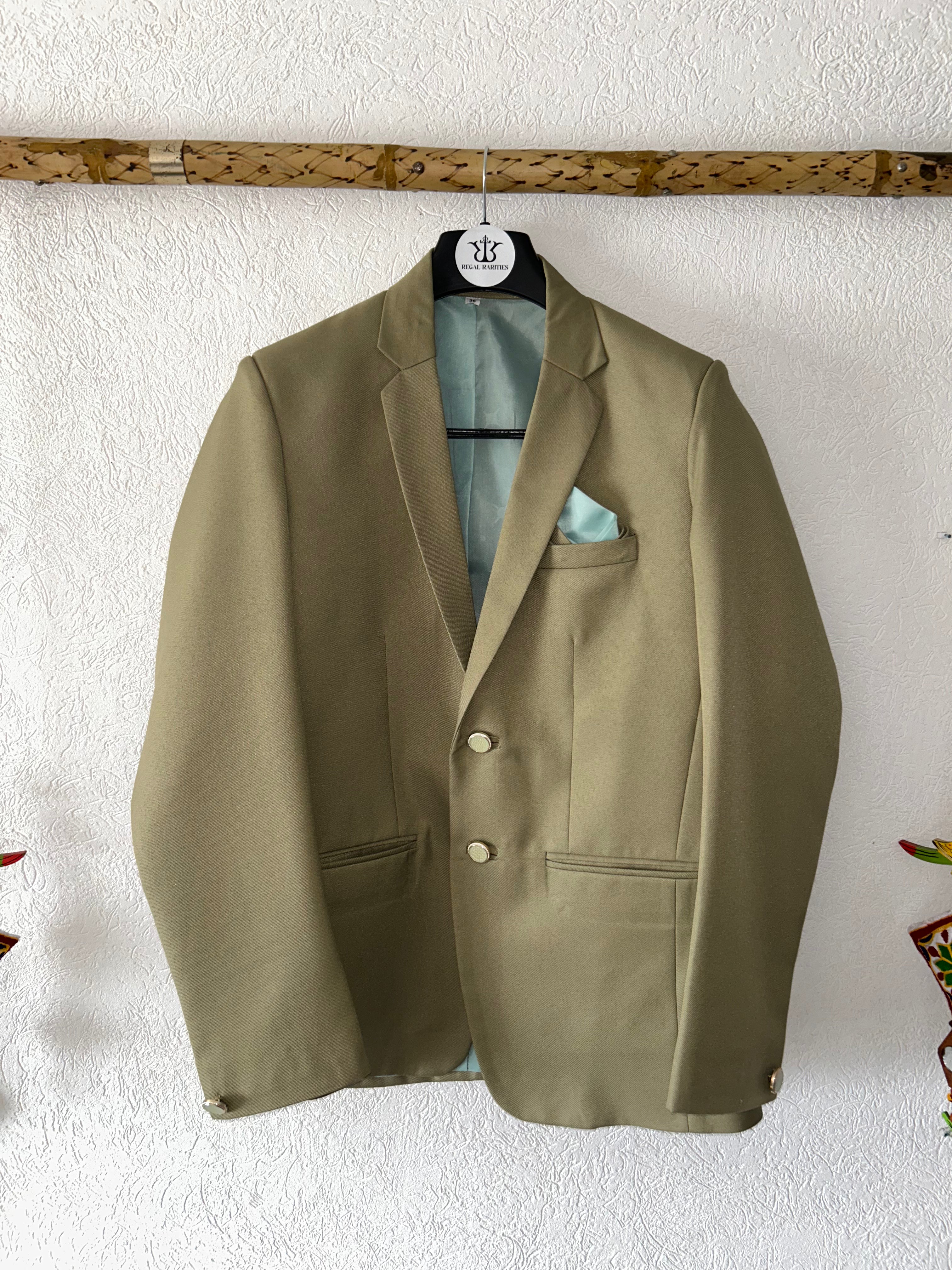 Elegant Olive Brown Blazer