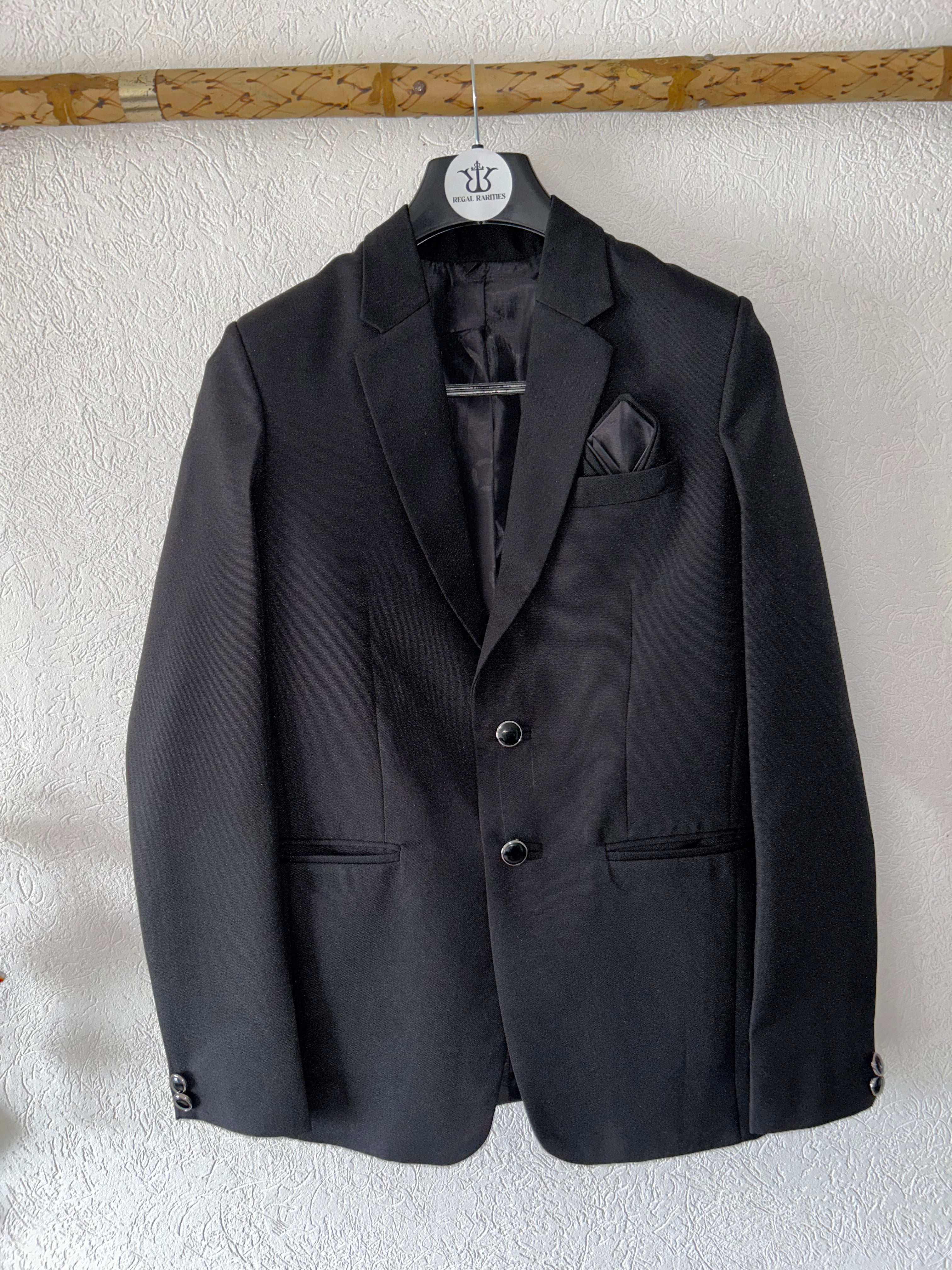 Elegant Charcoal Black Blazer