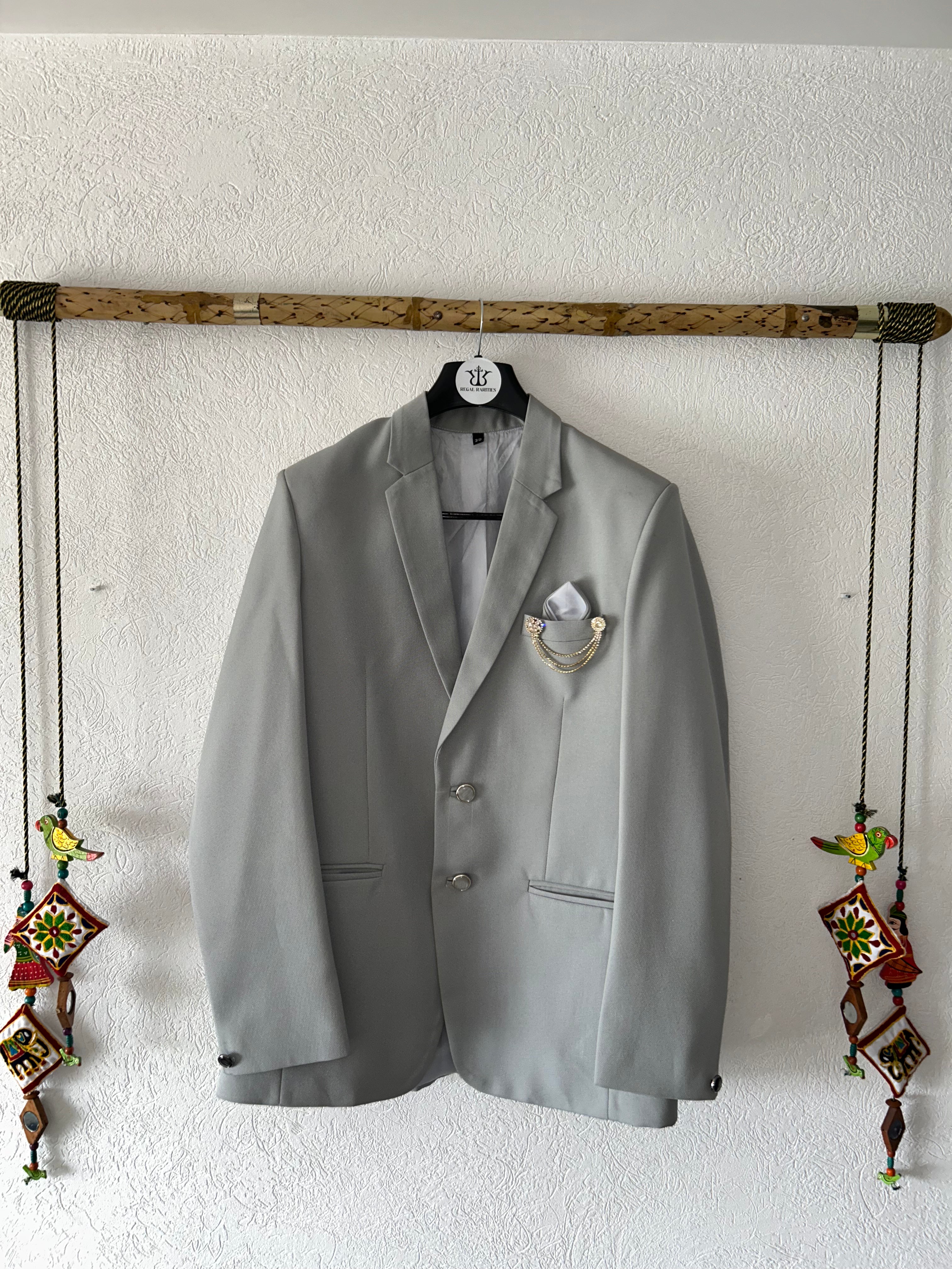 Elegant Stone Grey Blazer