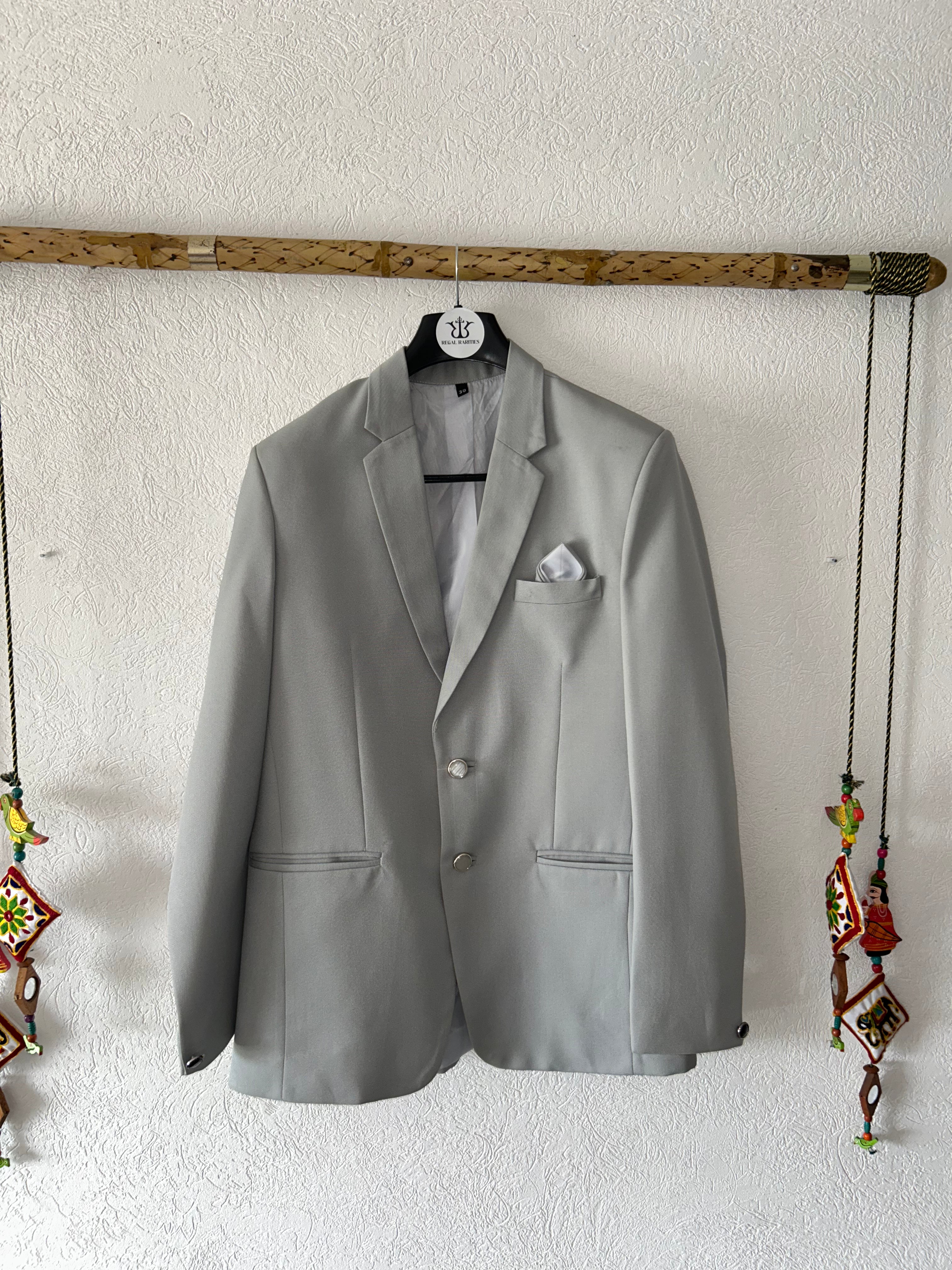 Elegant Stone Grey Blazer