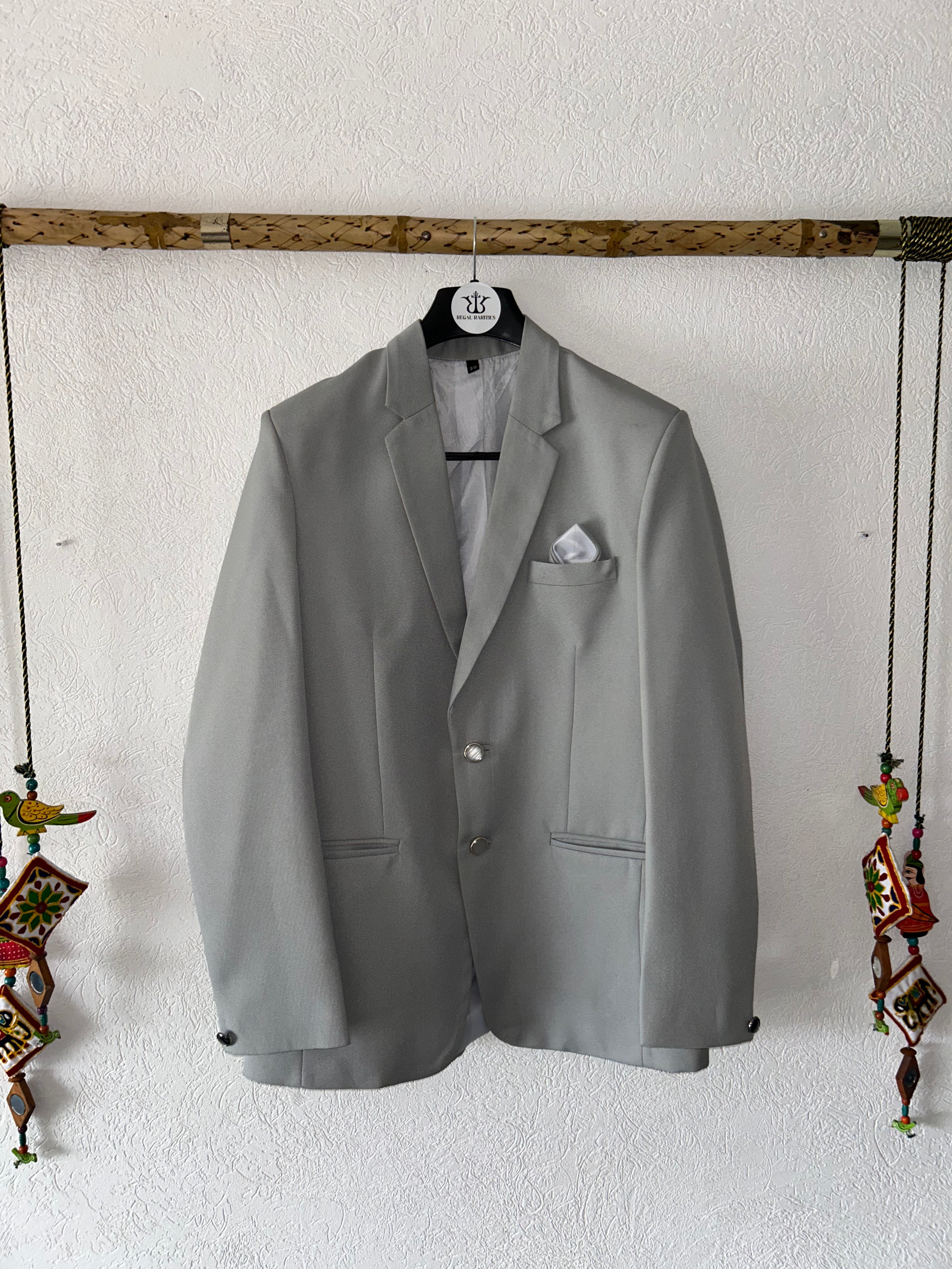 Elegant Stone Grey Blazer