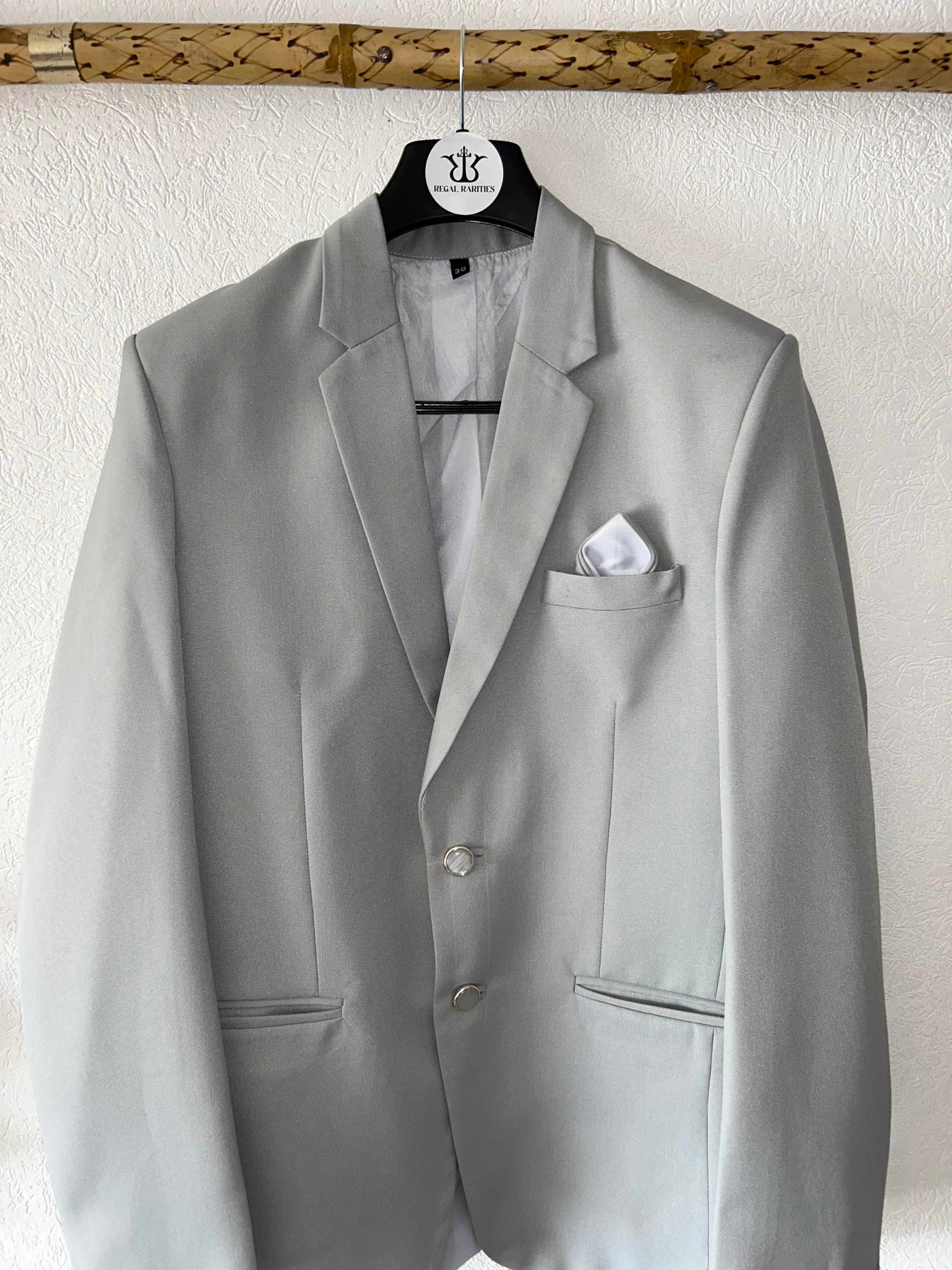 Elegant Stone Grey Blazer