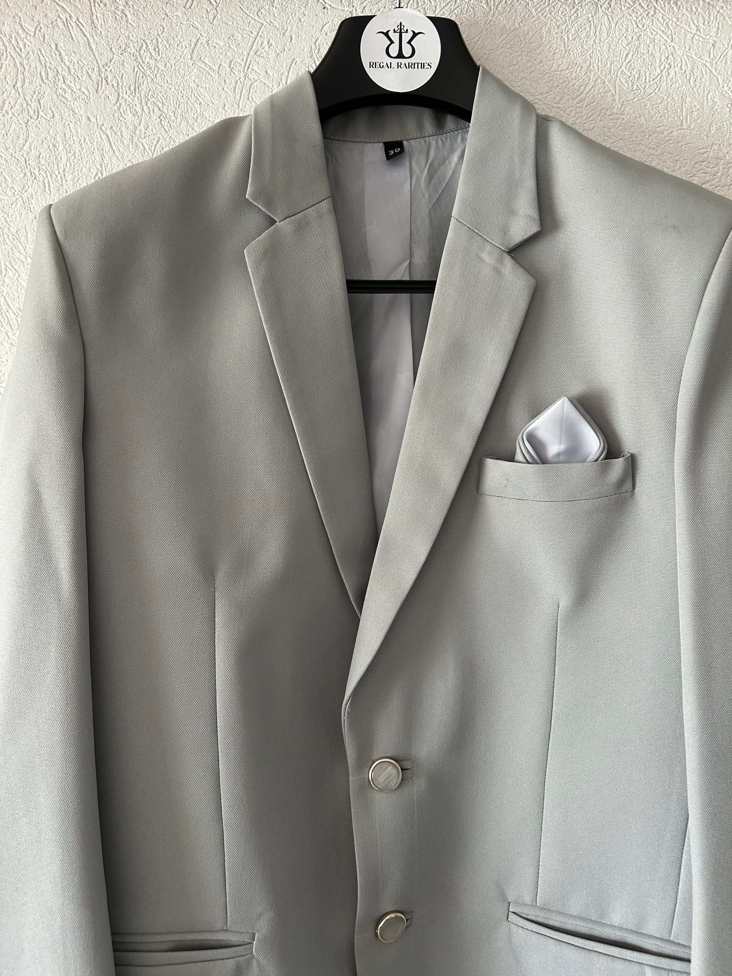 Elegant Stone Grey Blazer