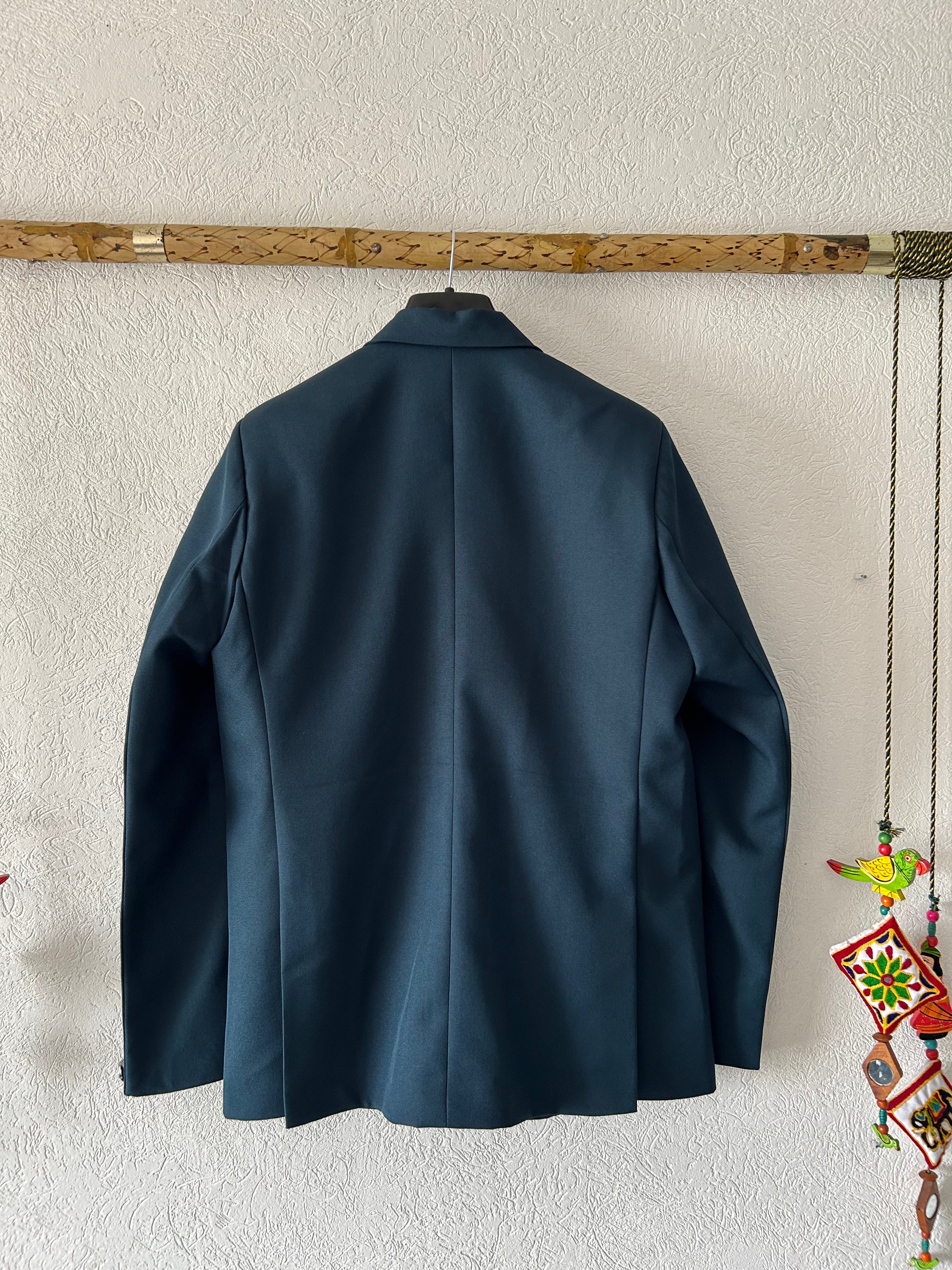 Elegant Dark teal blue and green Blazer