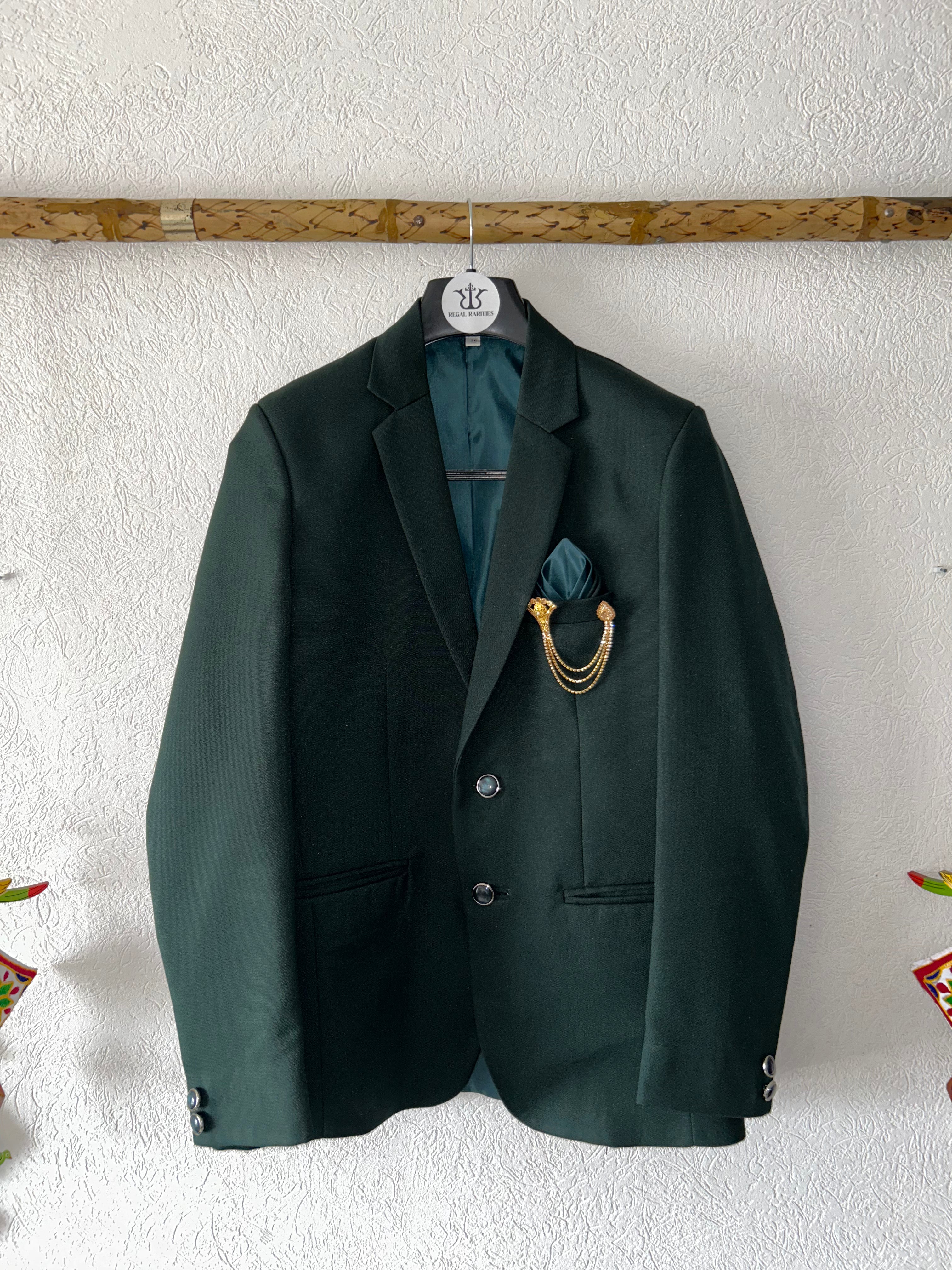 Elegant Dark Green Blazer