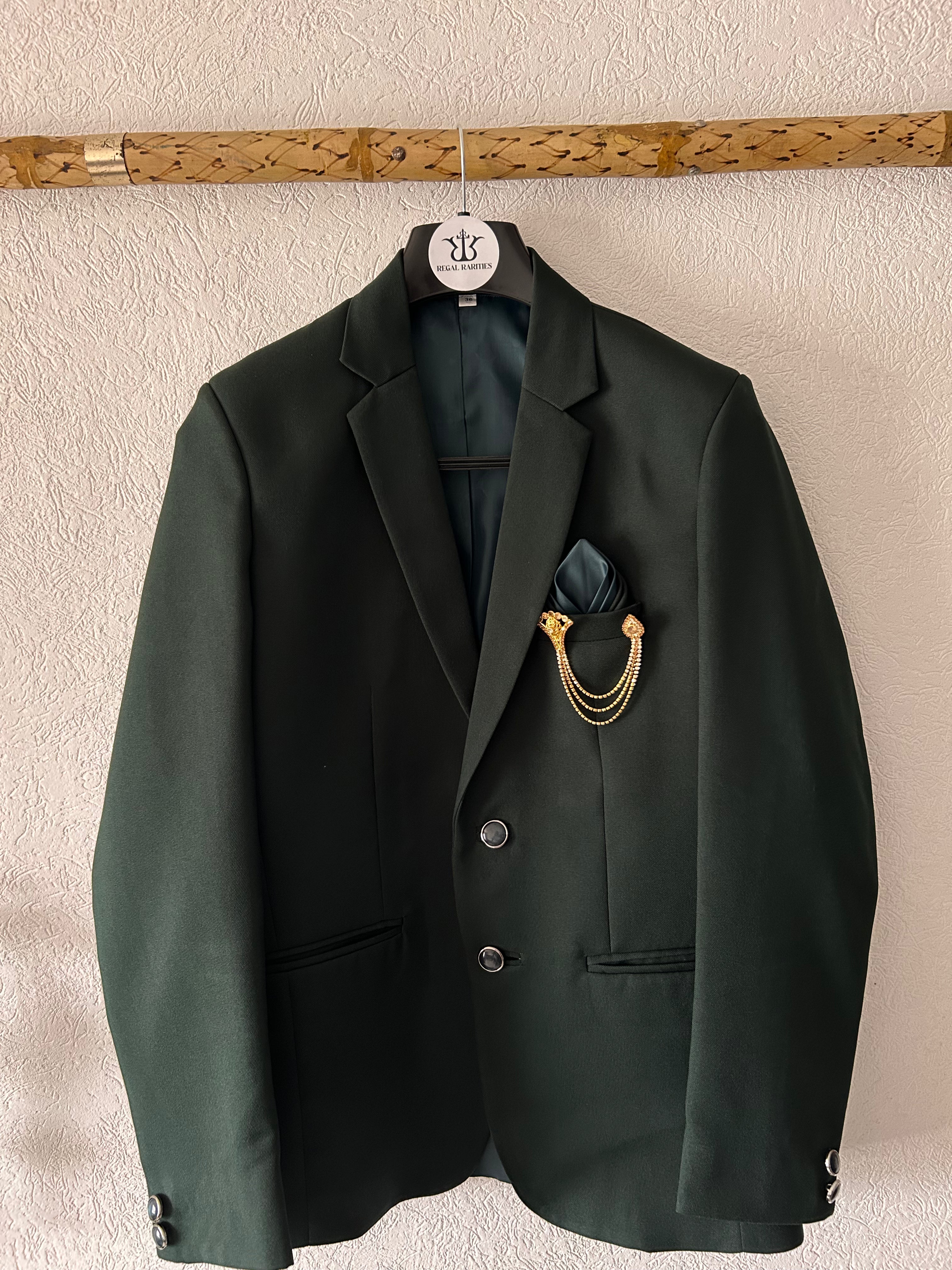 Elegant Dark Green Blazer