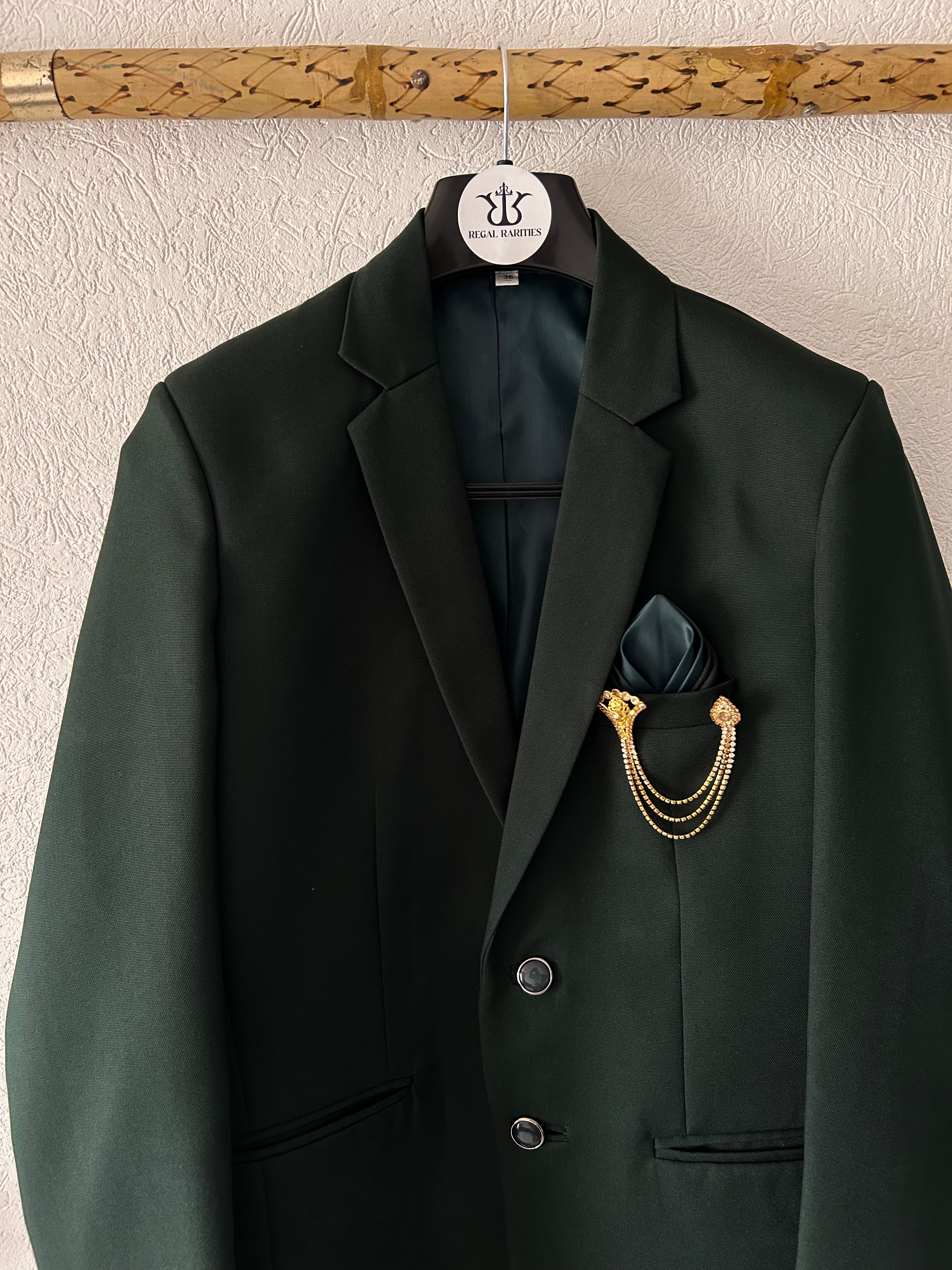 Elegant Dark Green Blazer