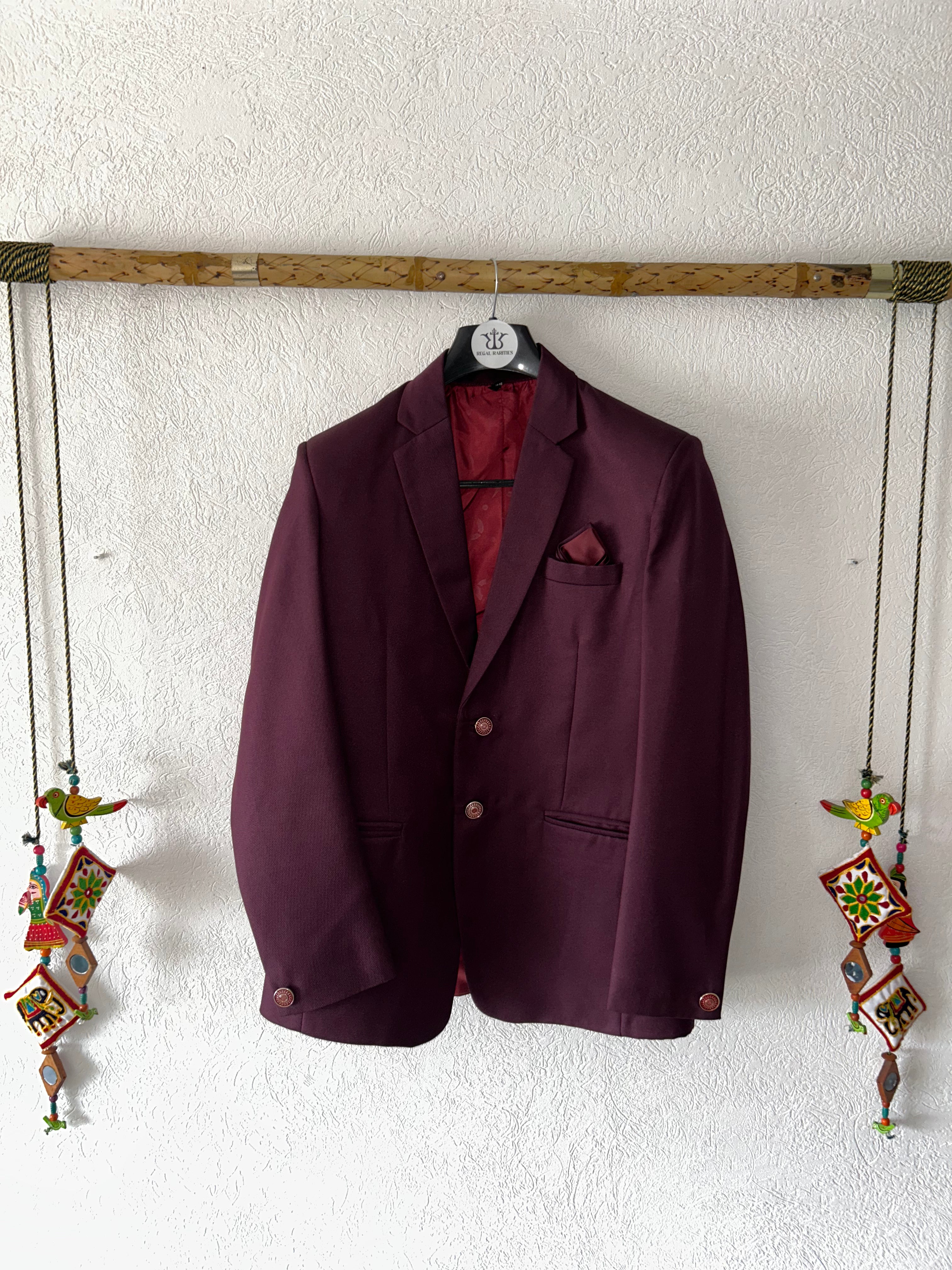 Elegant Dark Mahogany Blazer