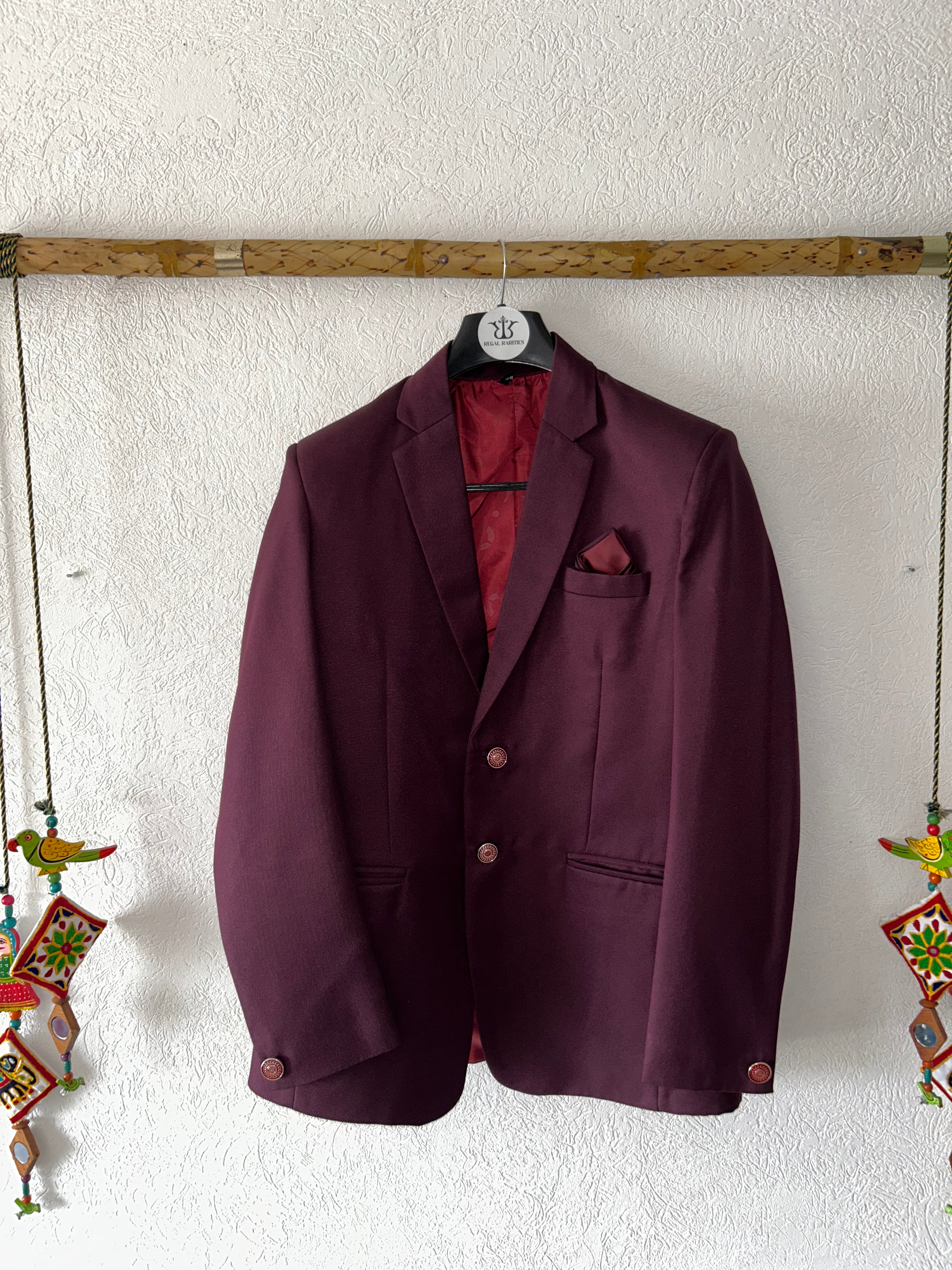 Elegant Dark Mahogany Blazer