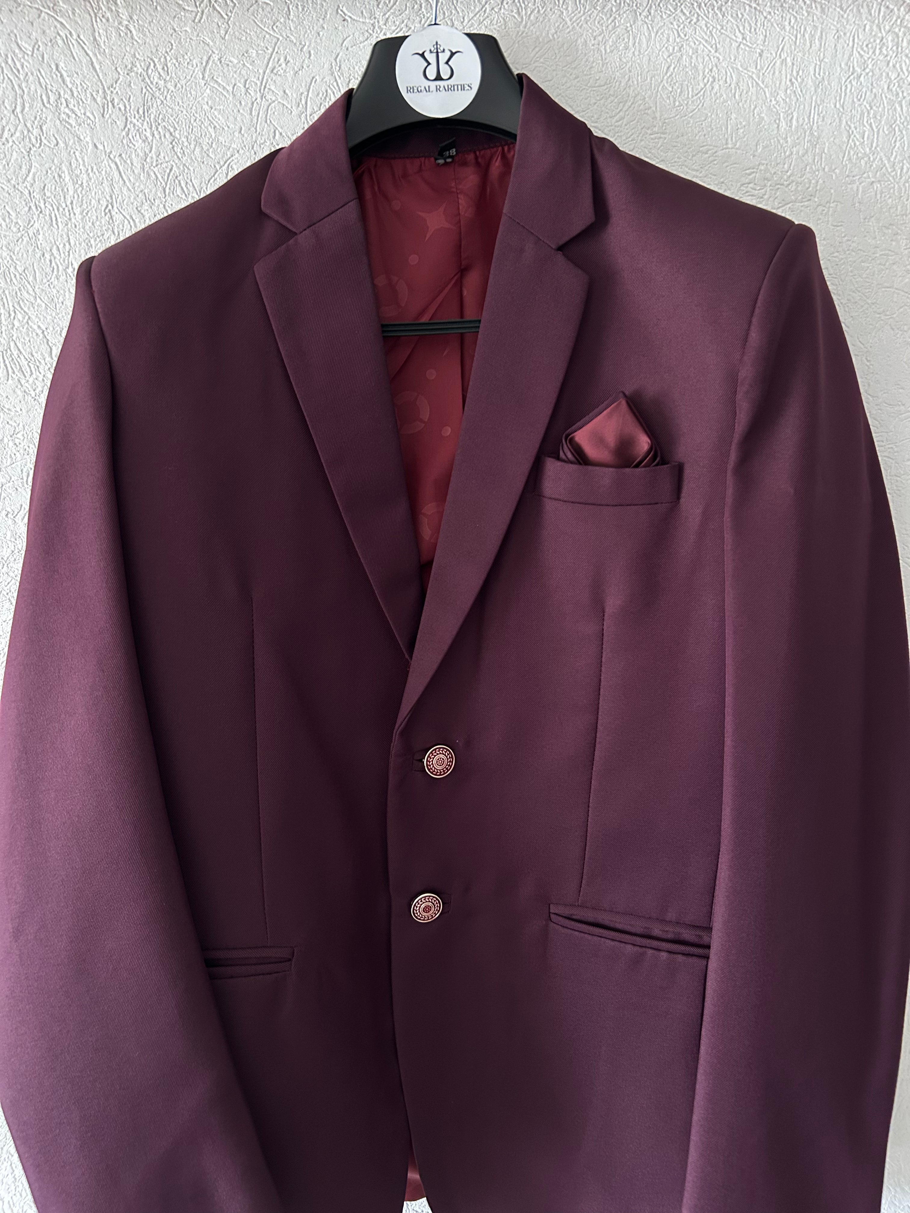 Elegant Dark Mahogany Blazer