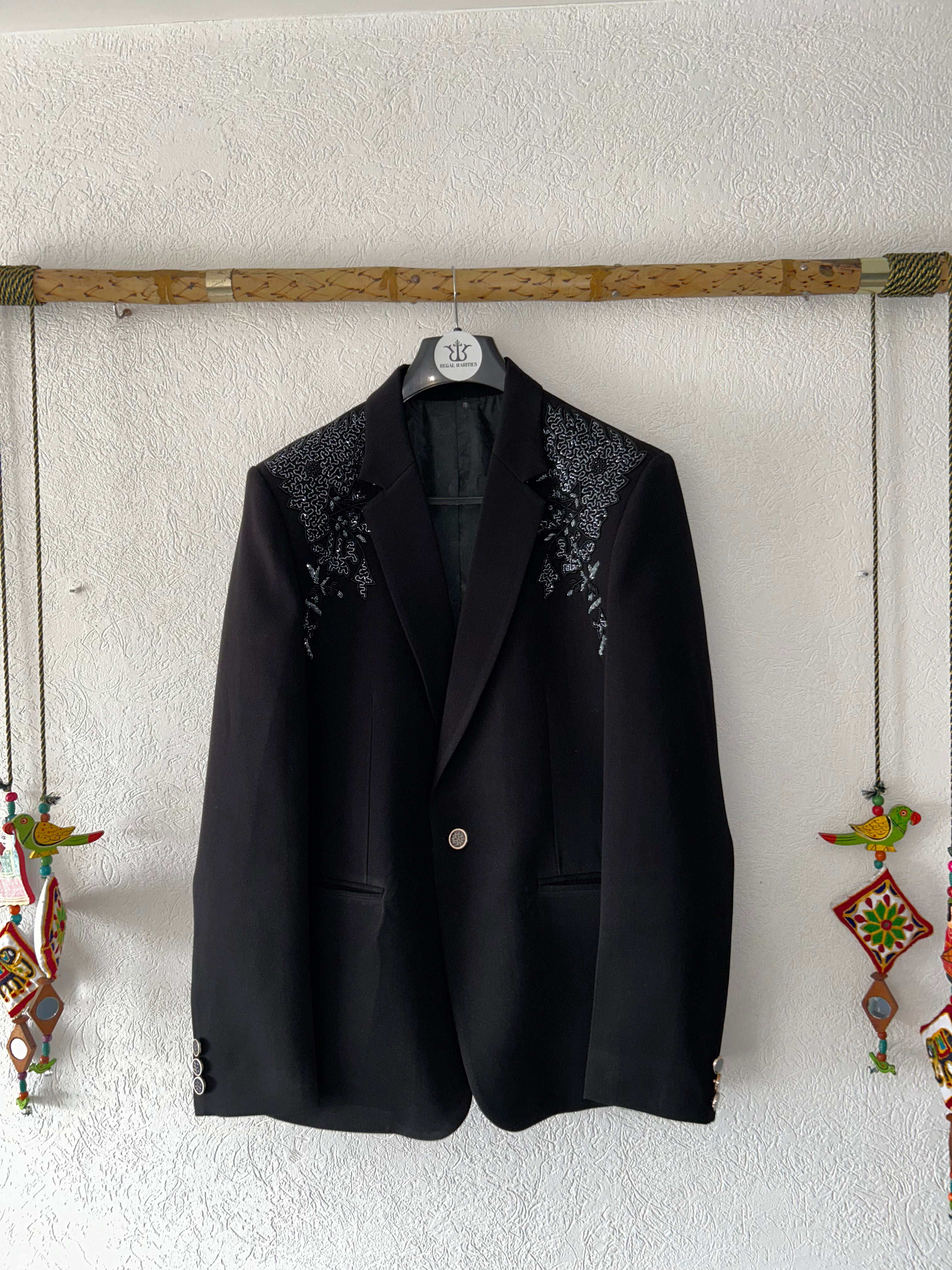 The Enchanted Bloom – Hand Embroidered A Blazer