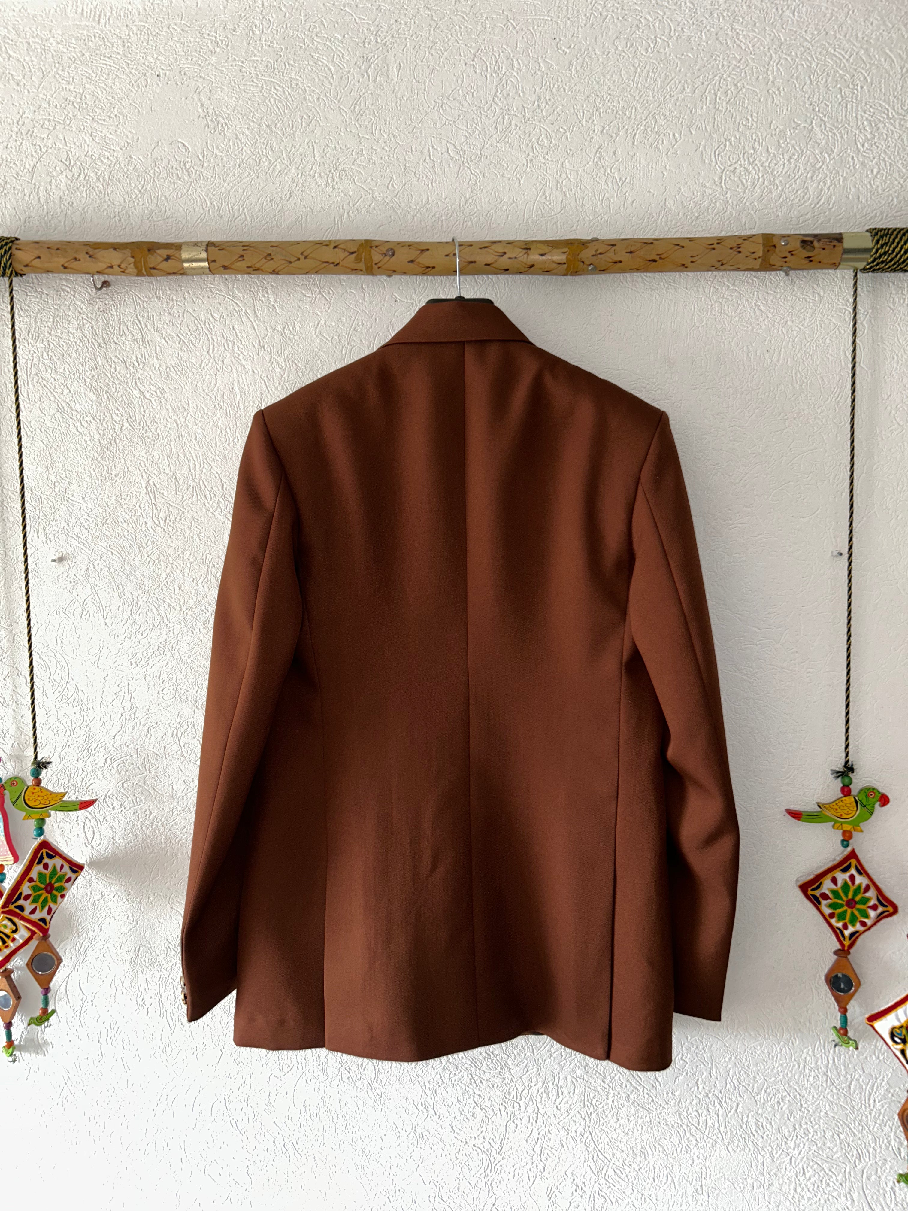 The Golden Burst – Hand Embroidered Blazer