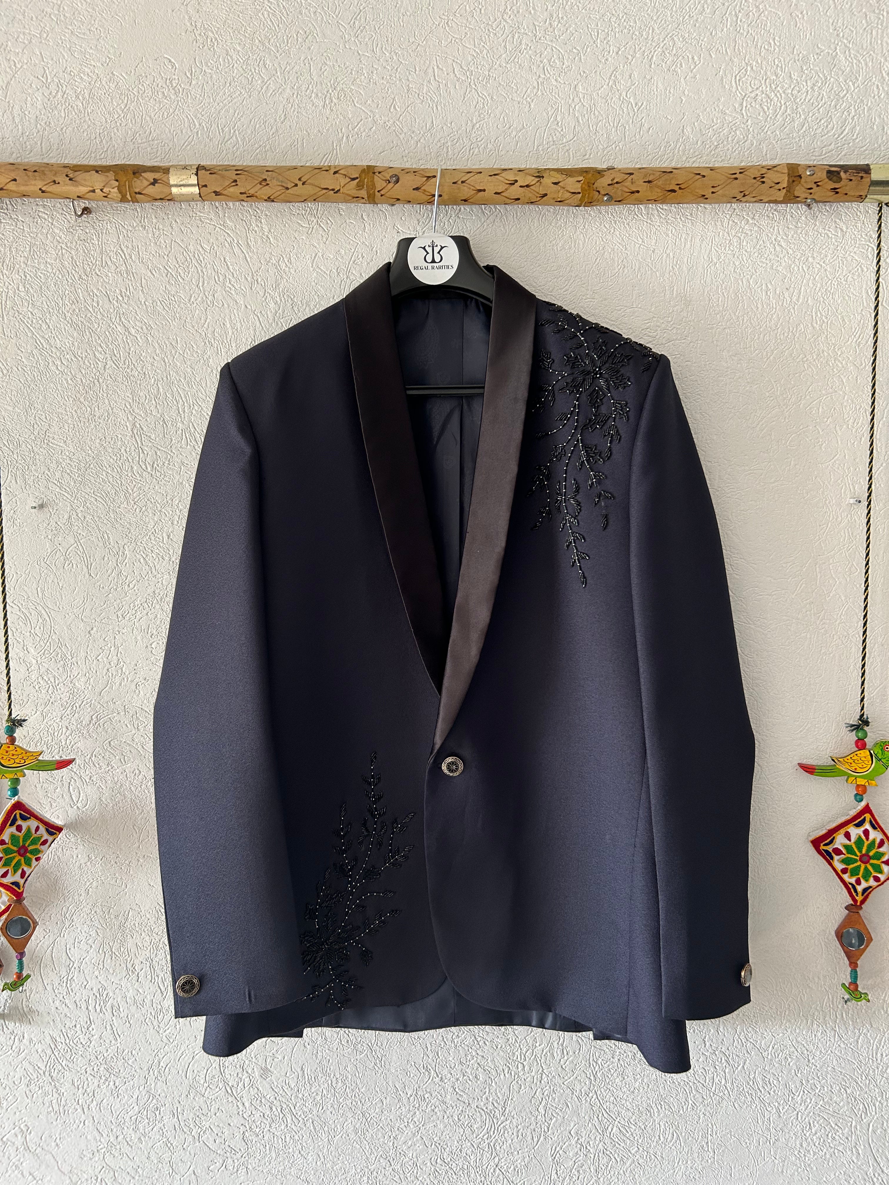 Floral Reverie – Hand Embroidered Blazer