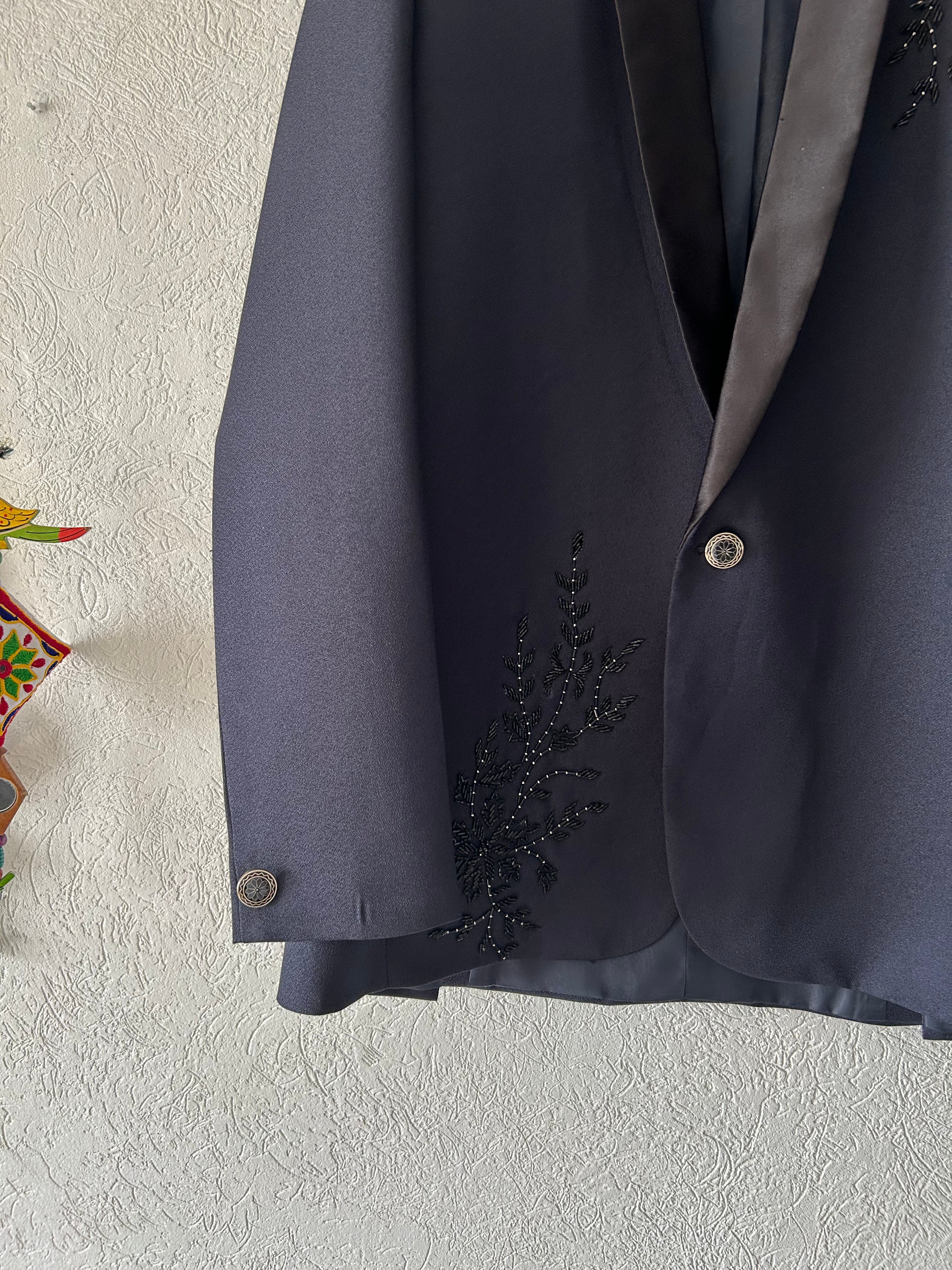 Floral Reverie – Hand Embroidered Blazer