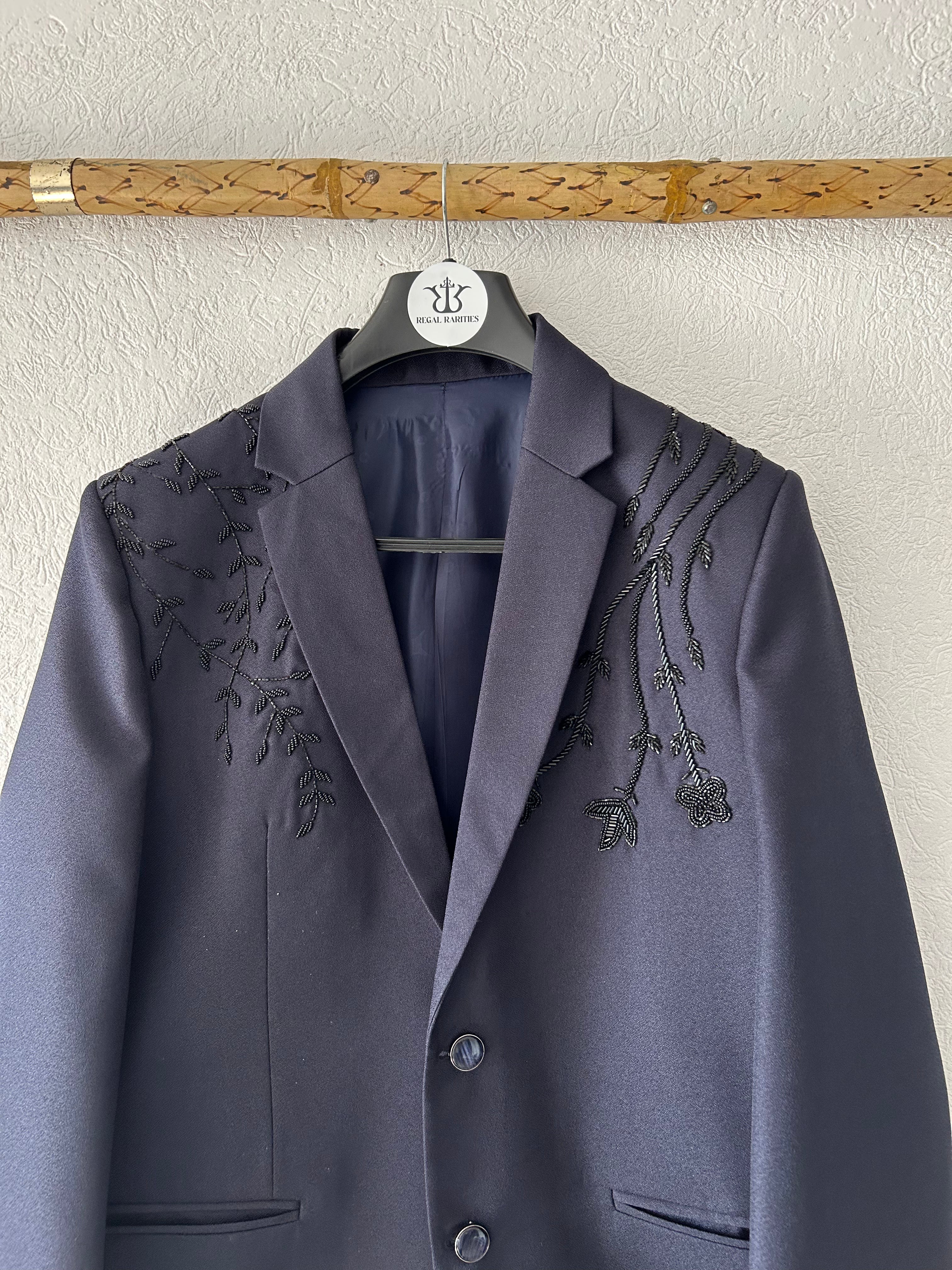 Le Leafy Breeze – Hand Embroidered Blazer