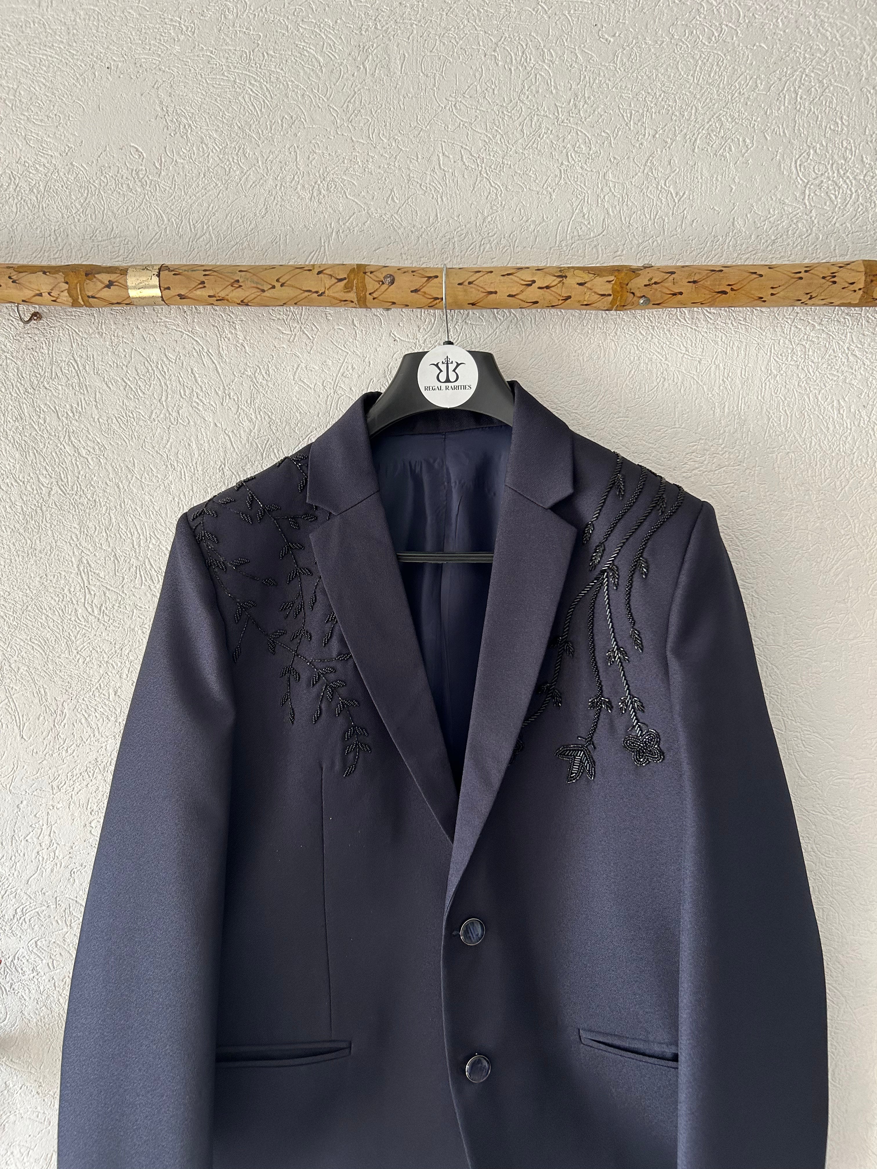 Le Leafy Breeze – Hand Embroidered Blazer