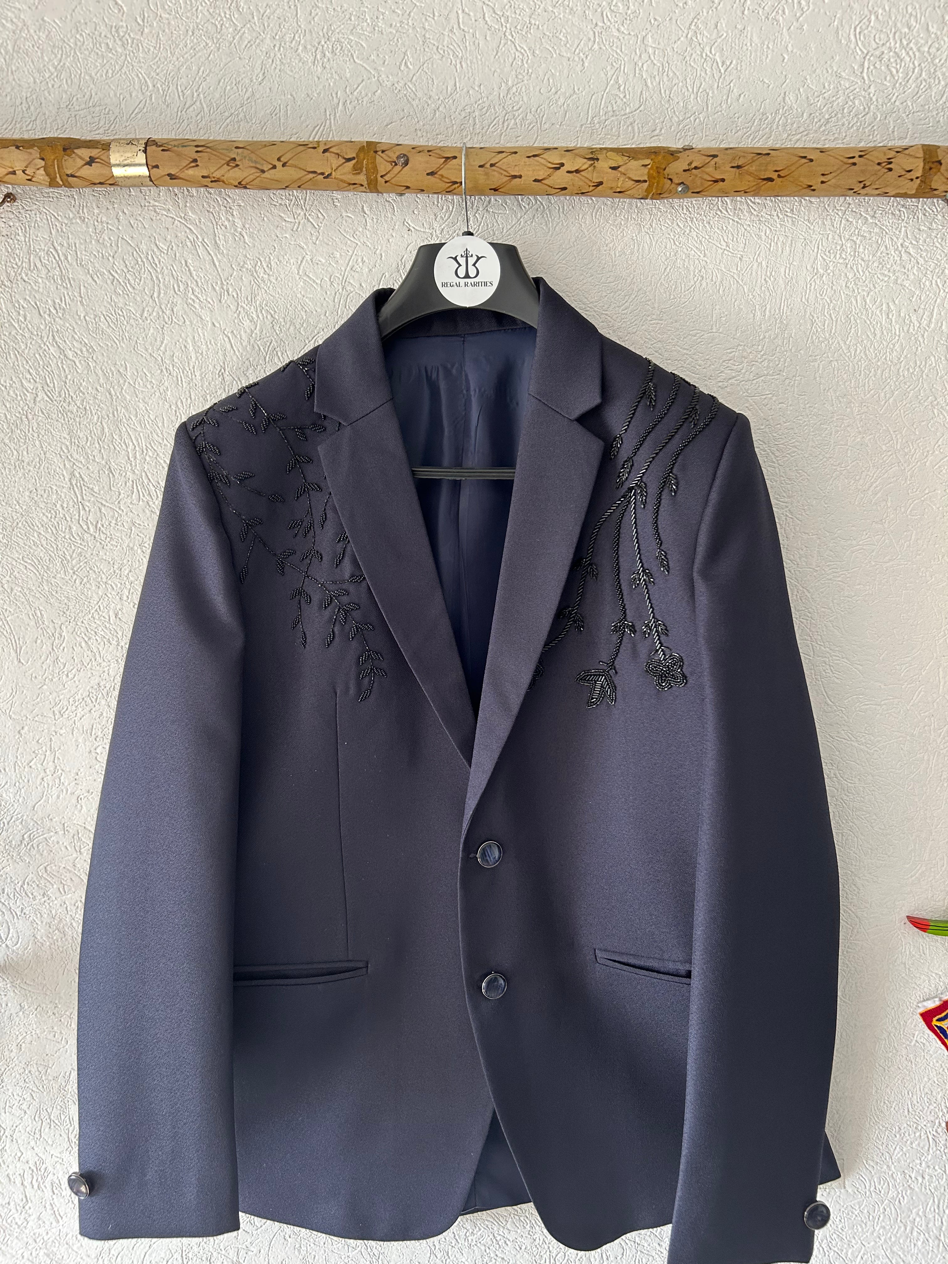 Le Leafy Breeze – Hand Embroidered Blazer