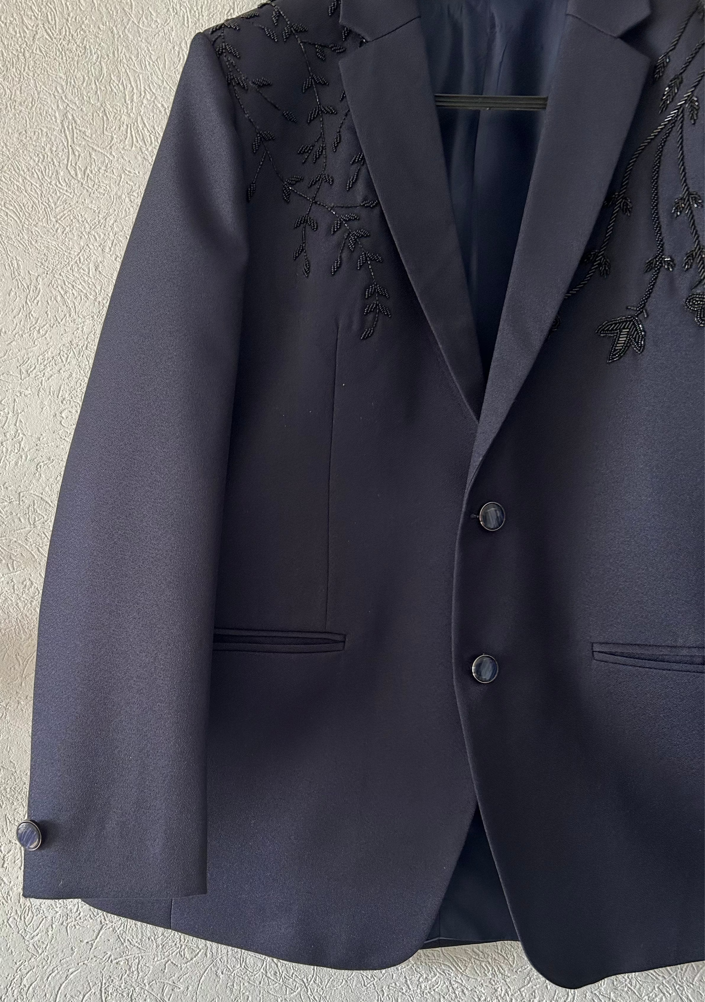 Le Leafy Breeze – Hand Embroidered Blazer