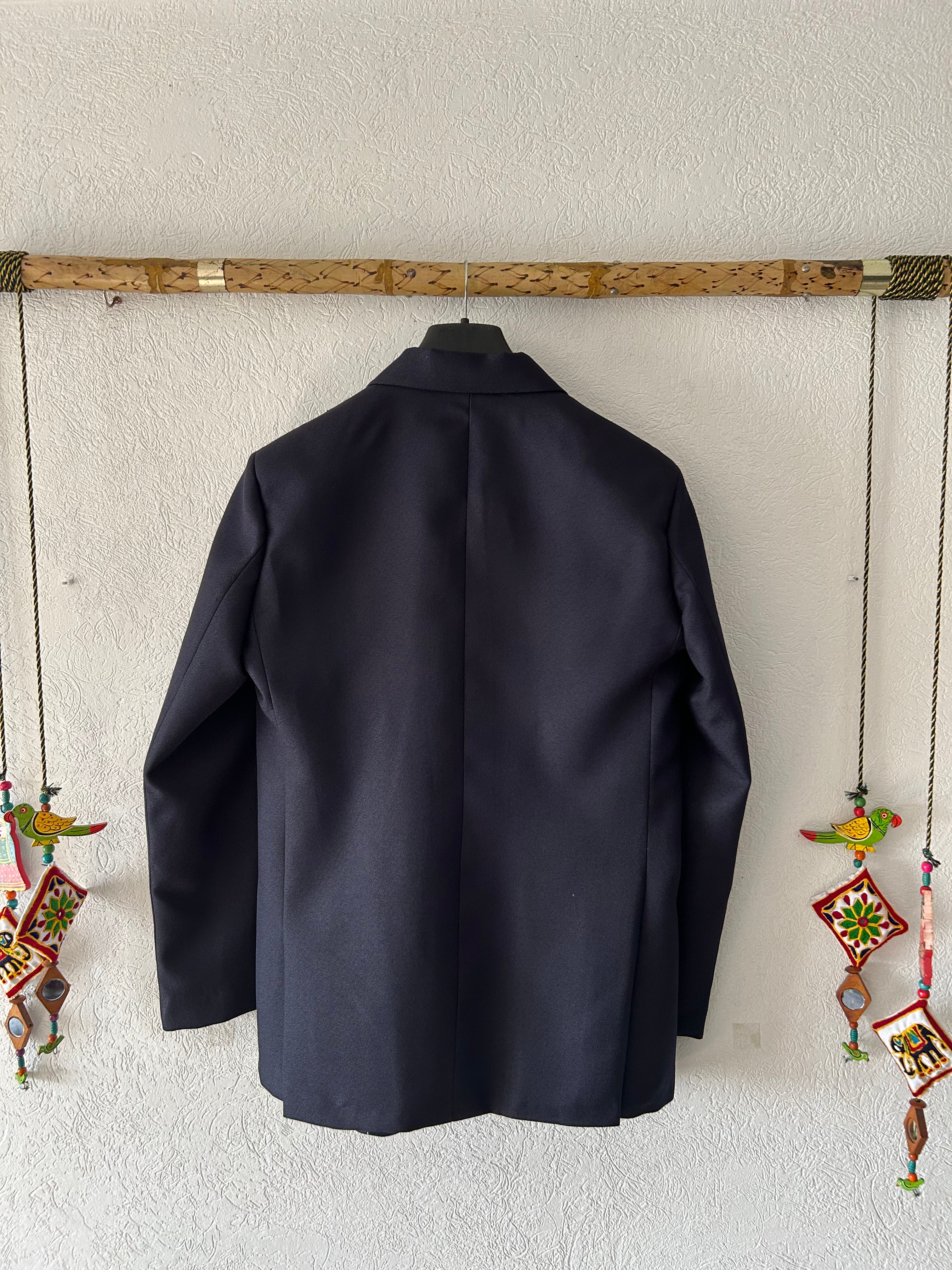 Le Midnight Onyx – Hand Embroidered Blazer