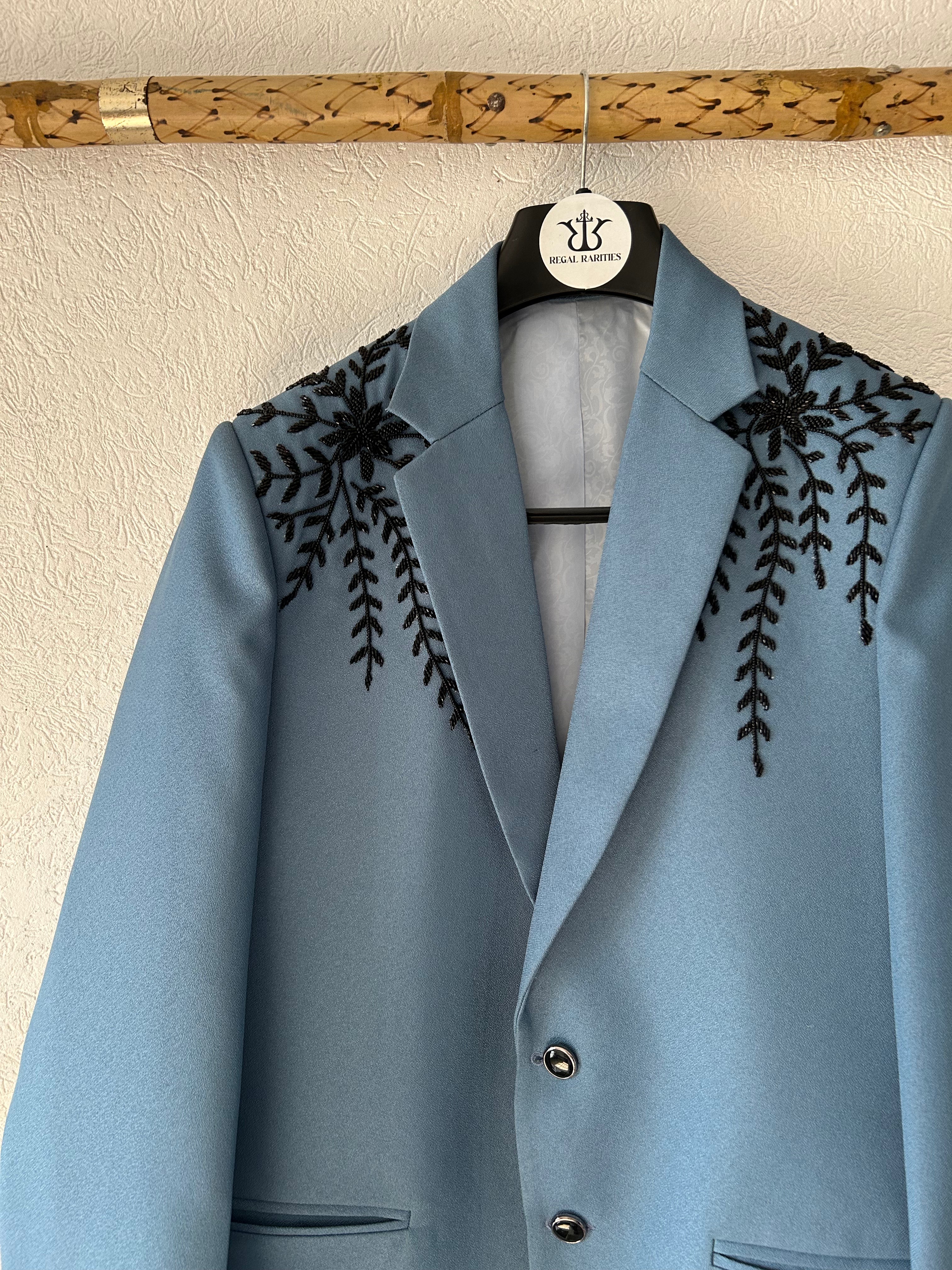 Le Nuit Pourpre – Hand Embroidered Blazer