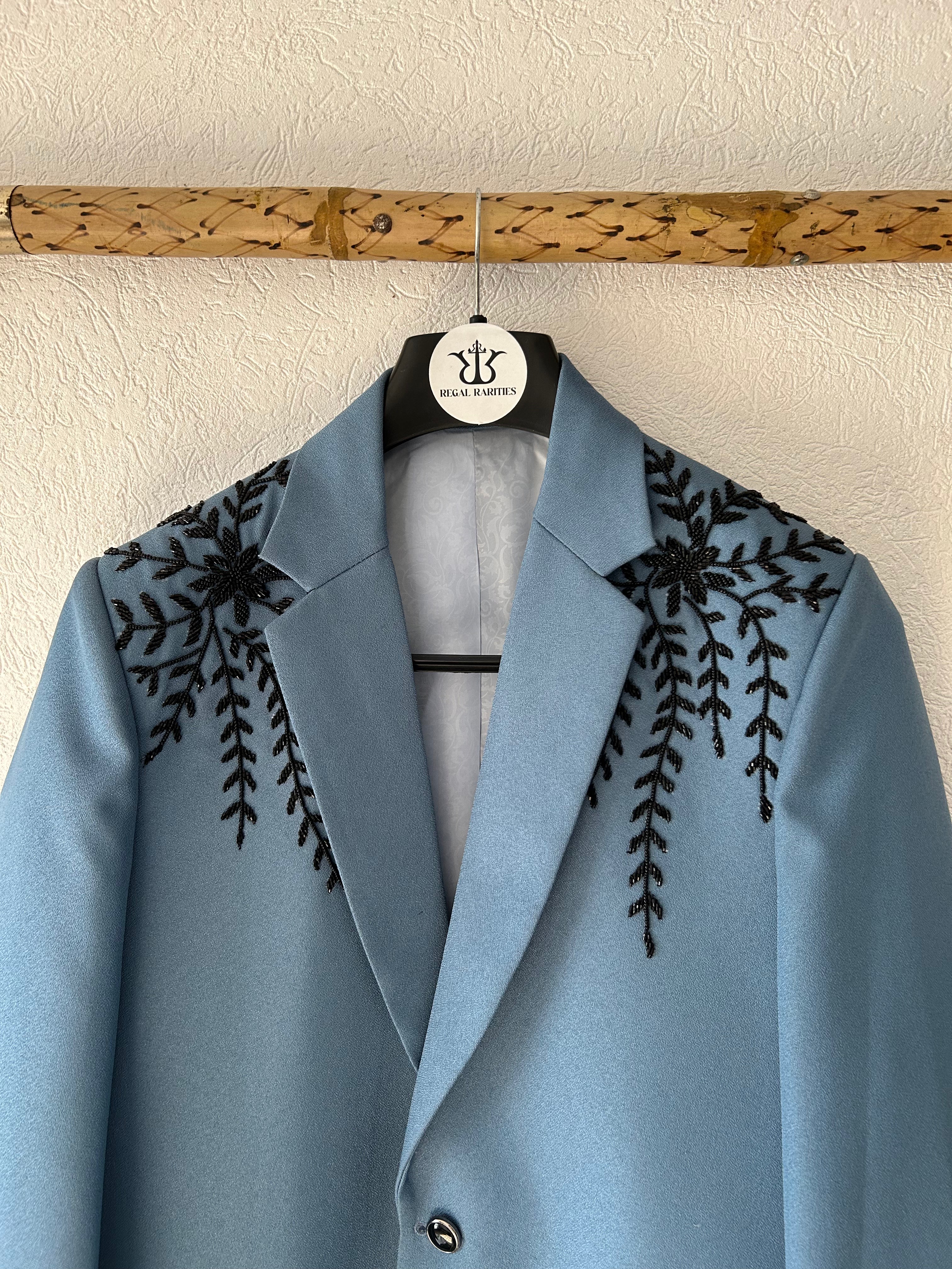 Le Nuit Pourpre – Hand Embroidered Blazer