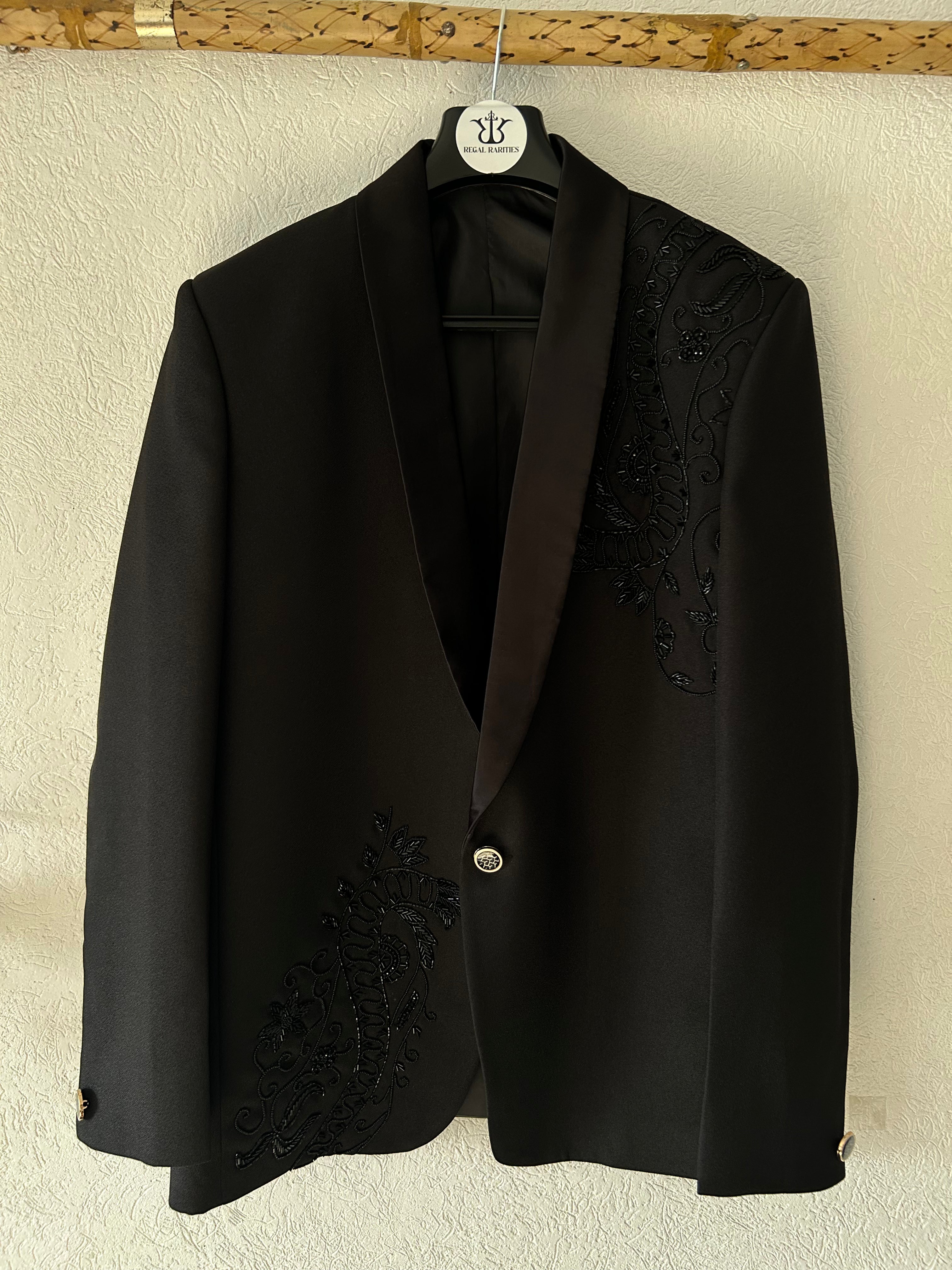 Le Bordeaux Royal – Hand Embroidered Heritage Blazer