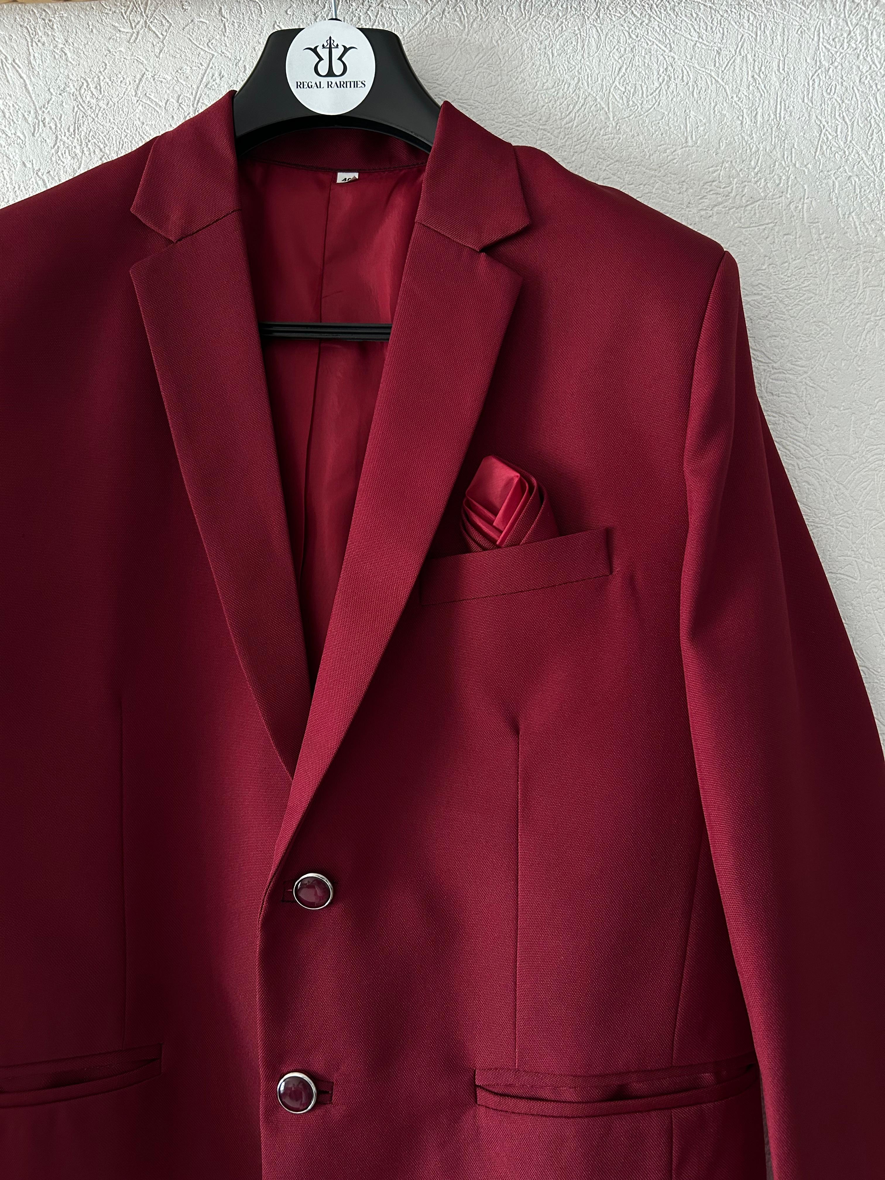 Elegant Oxblood Blazer