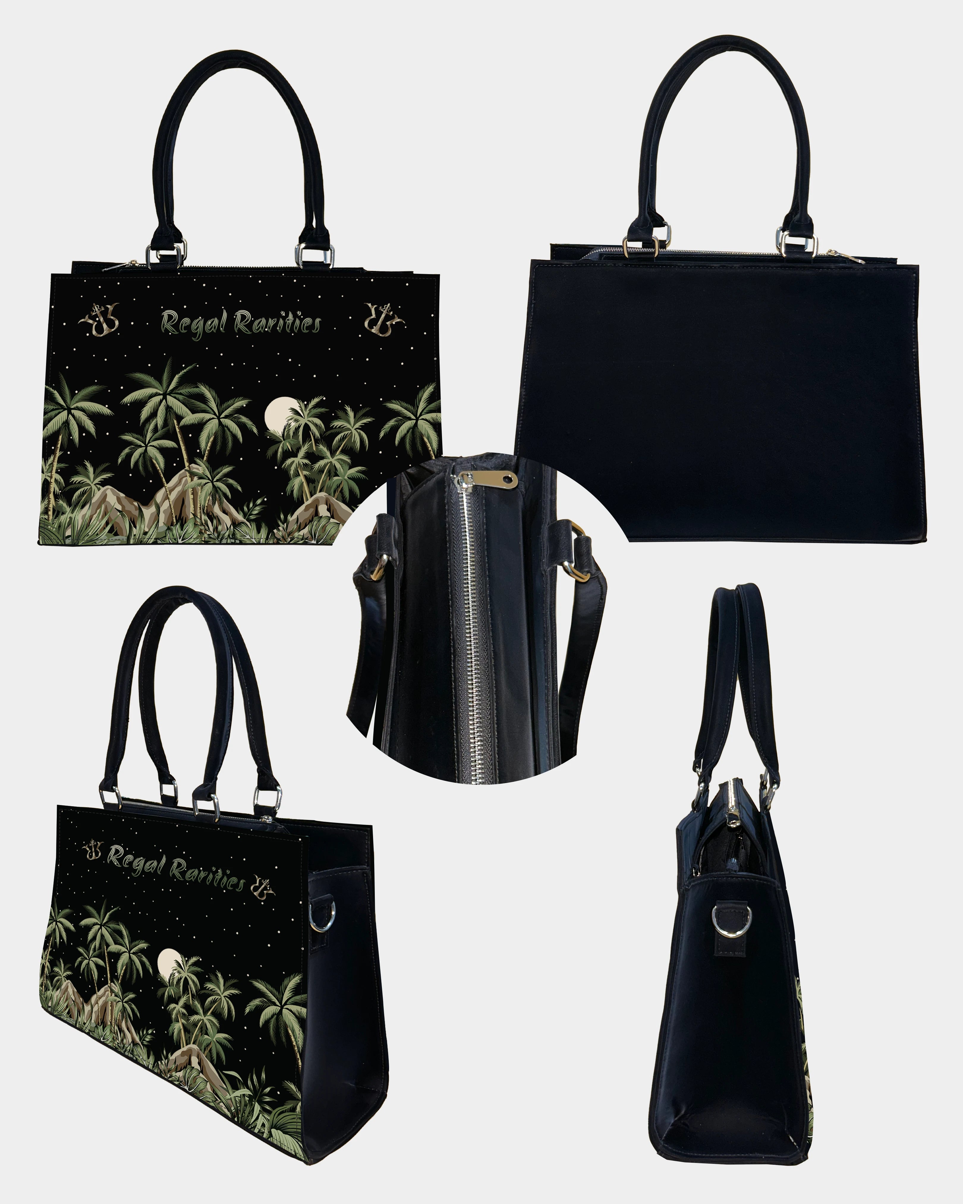 Palm Grove Under the Moon Customized Crossbody Sling Bag – Wild Nature Night Scene