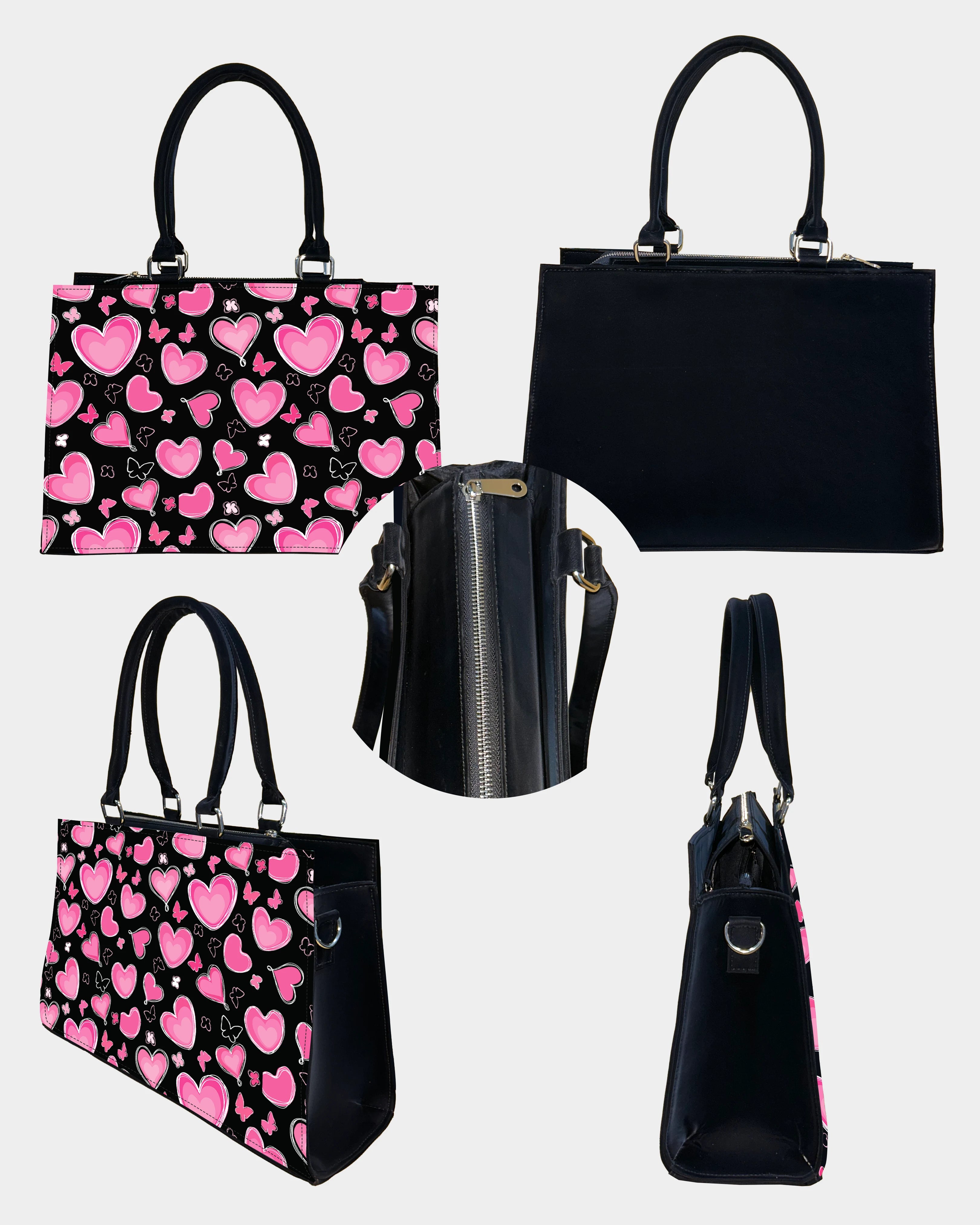 Pink Heart Designer Crossbody Sling Bag – Trendy Gift Idea & Valentine Design