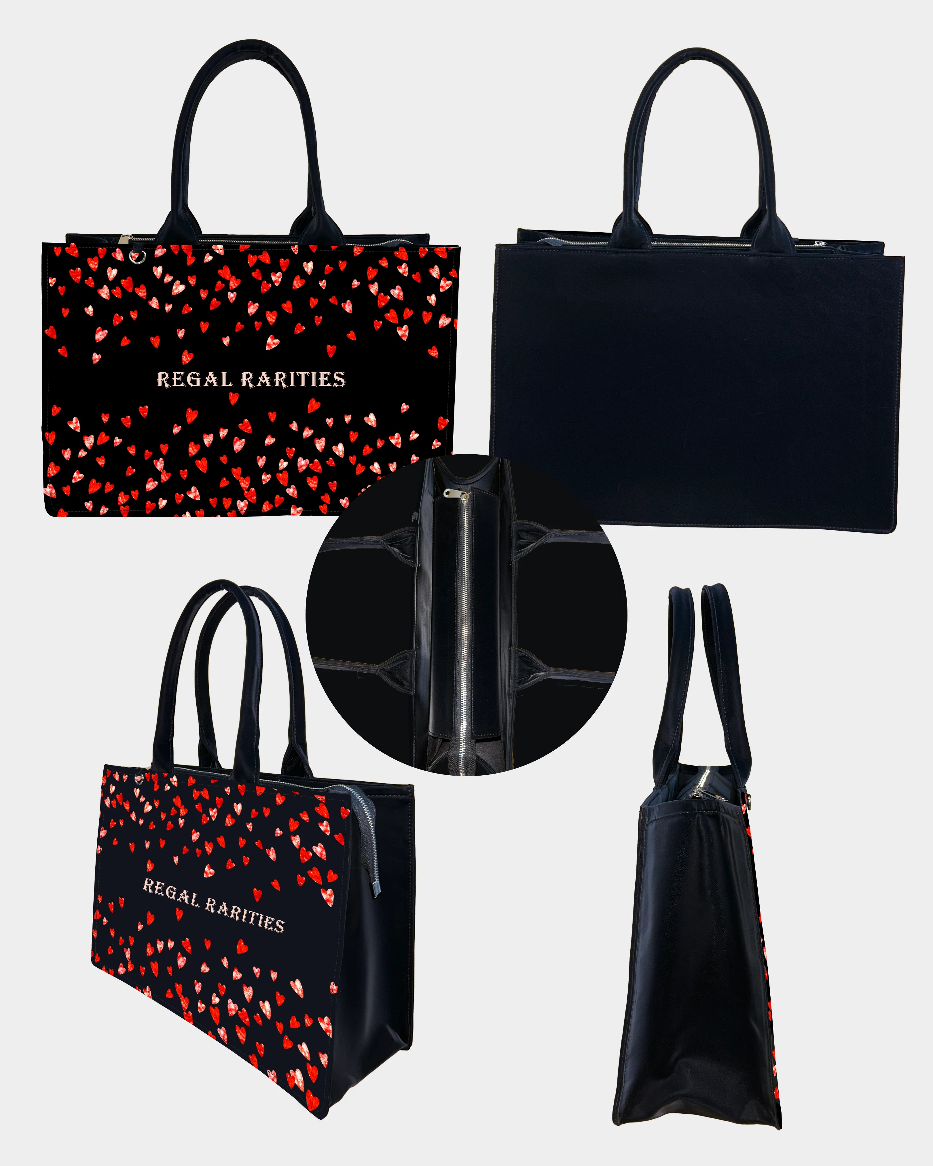 Romantic Heart Customized Tote Bag – Perfect Gift for Her