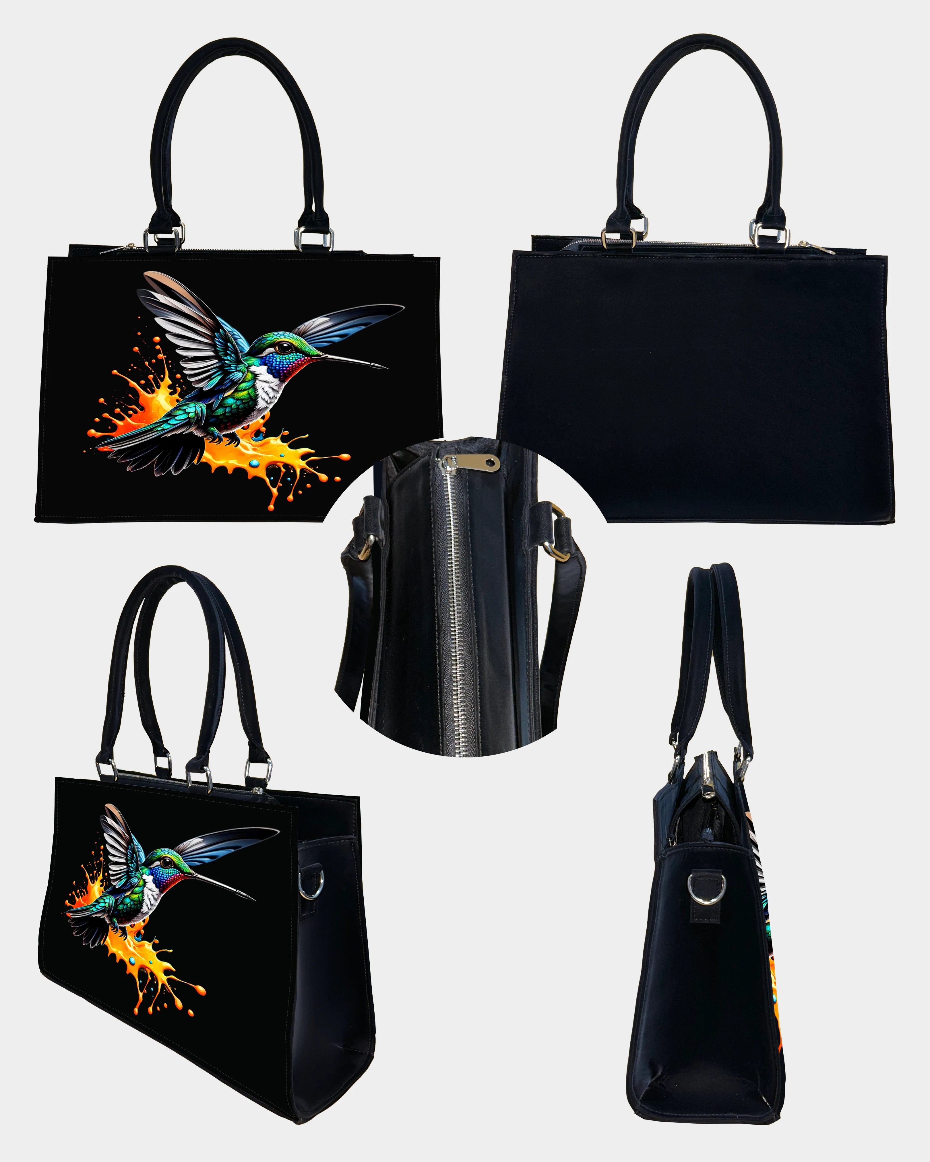 Sky Splash Hummingbird Designer Crossbody Sling Bag – A Burst of Freedom