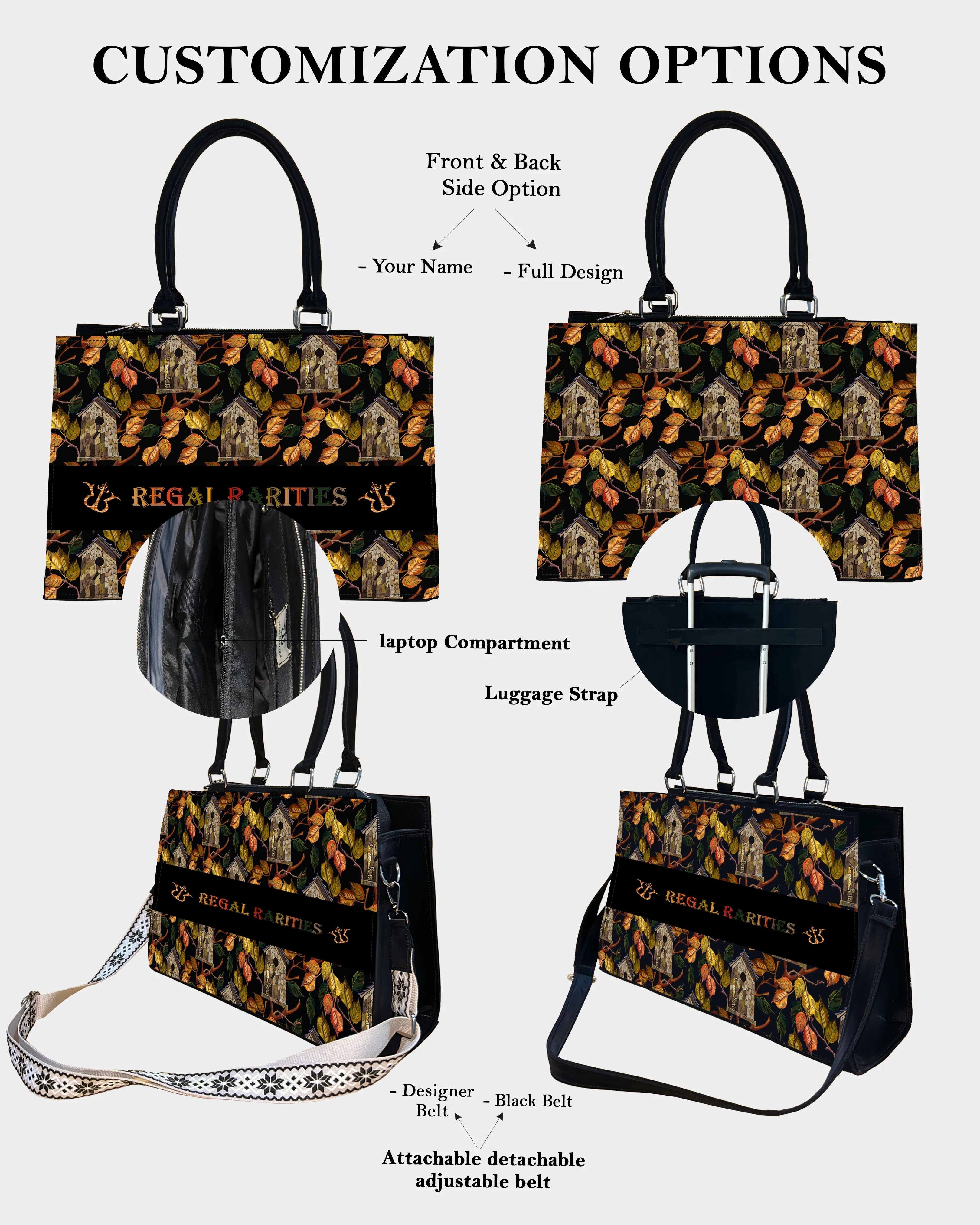 Rustic Birdhouse Customized Crossbody Sling Bag – Autumn Forest Vibes
