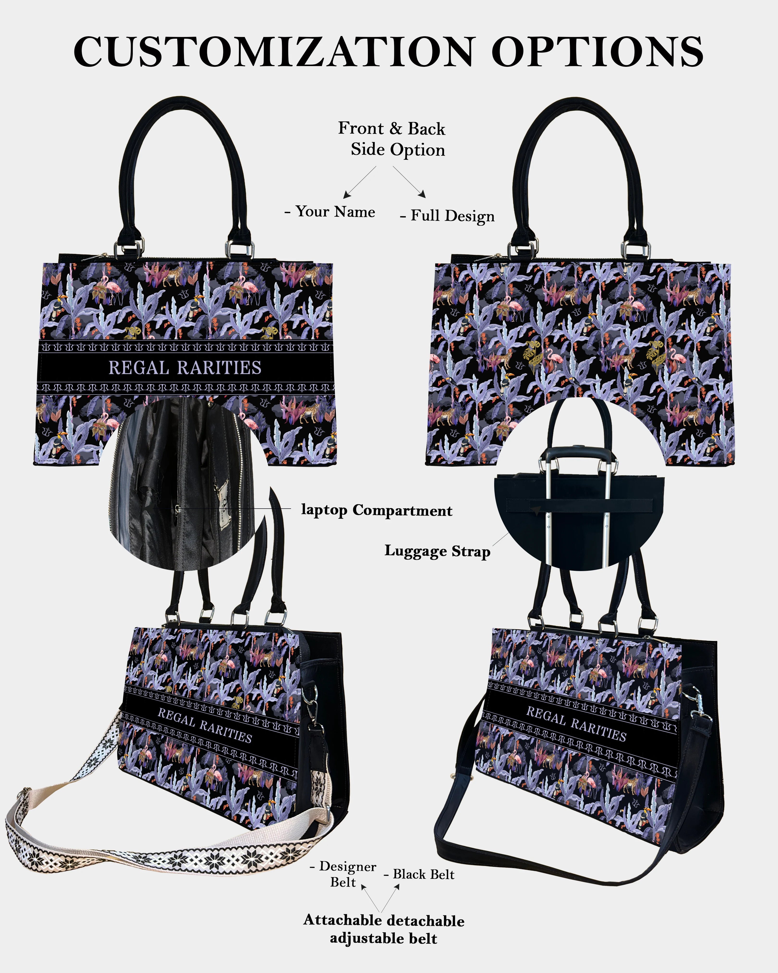 Lavender Safari Customized Crossbody Sling Bag – Creative Gift Idea