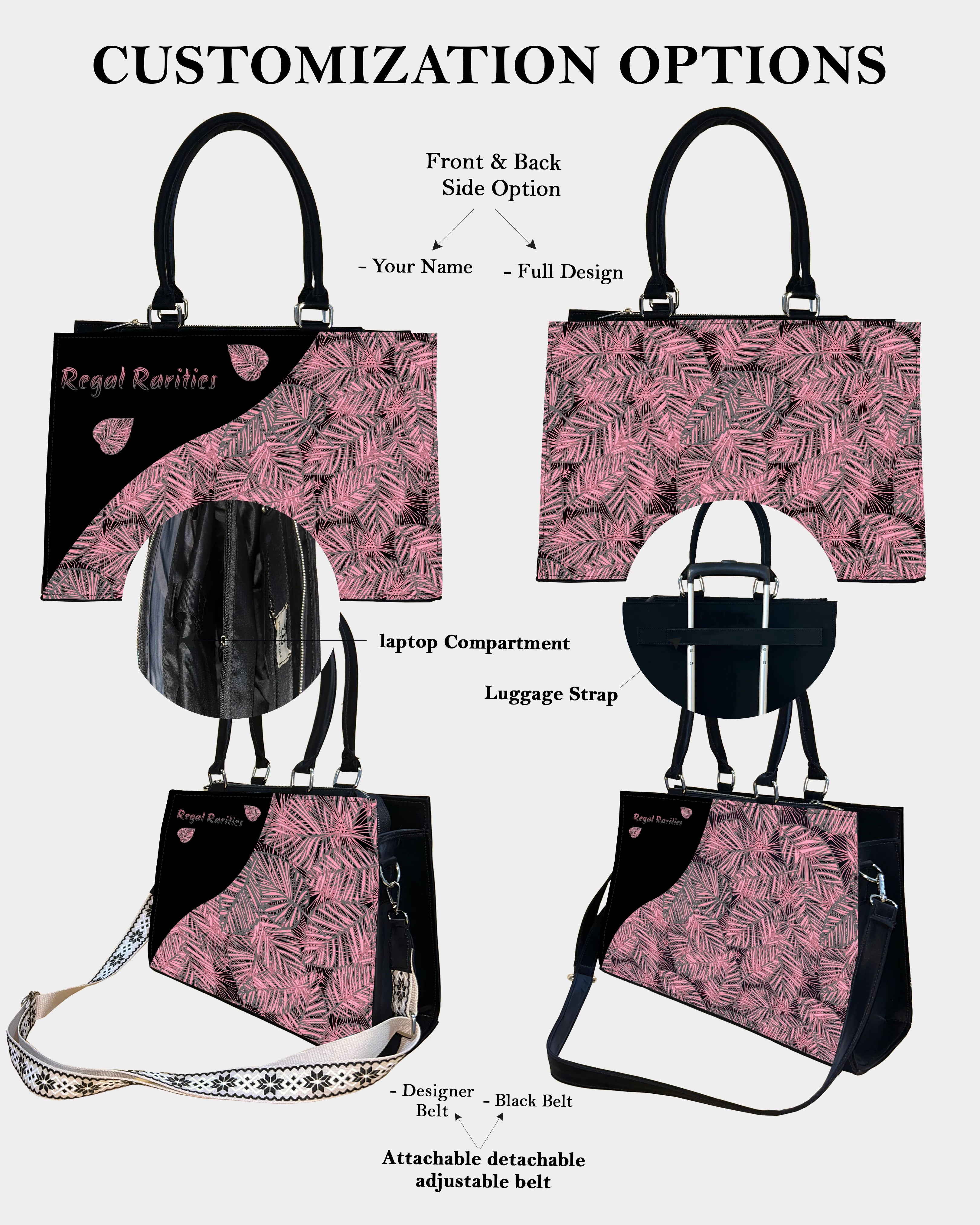 Boho Leaf Pattern Customized Crossbody Sling Bag – Stylish & Everyday Use