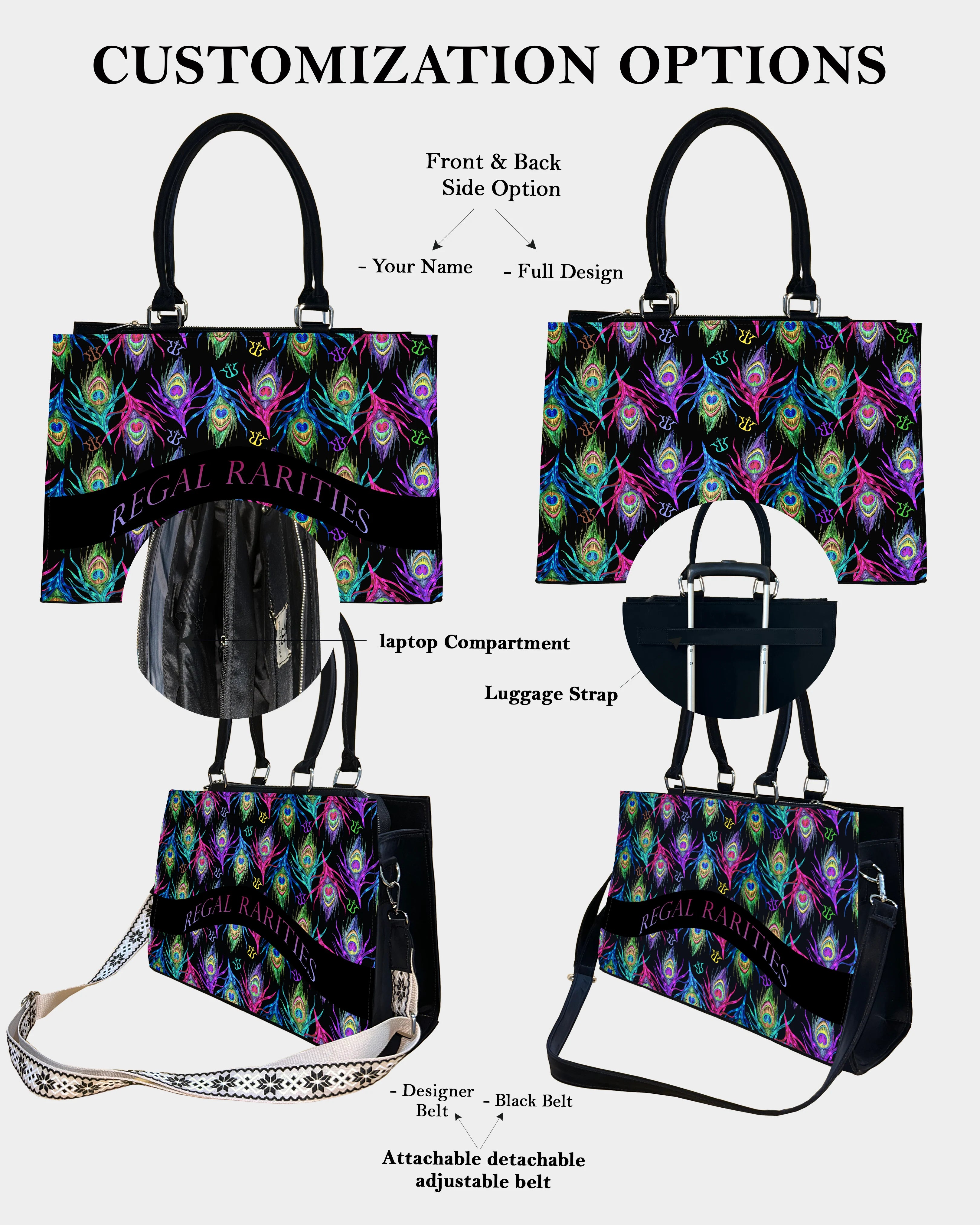 Ethnic Peacock Feather Customized Crossbody Sling Bag – Elegant Festival Look
