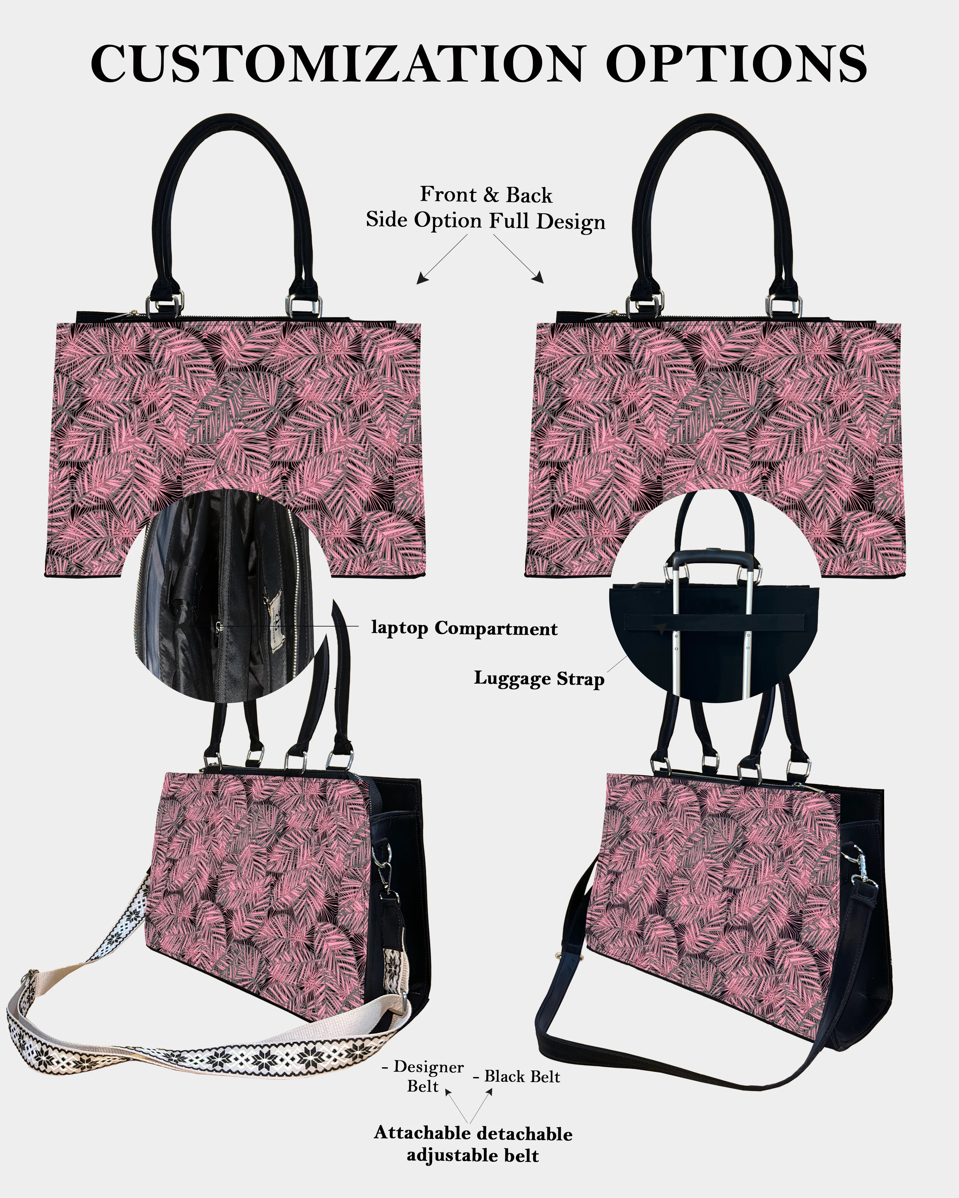 Boho Leaf Pattern Designer Crossbody Sling Bag – Stylish & Everyday Use