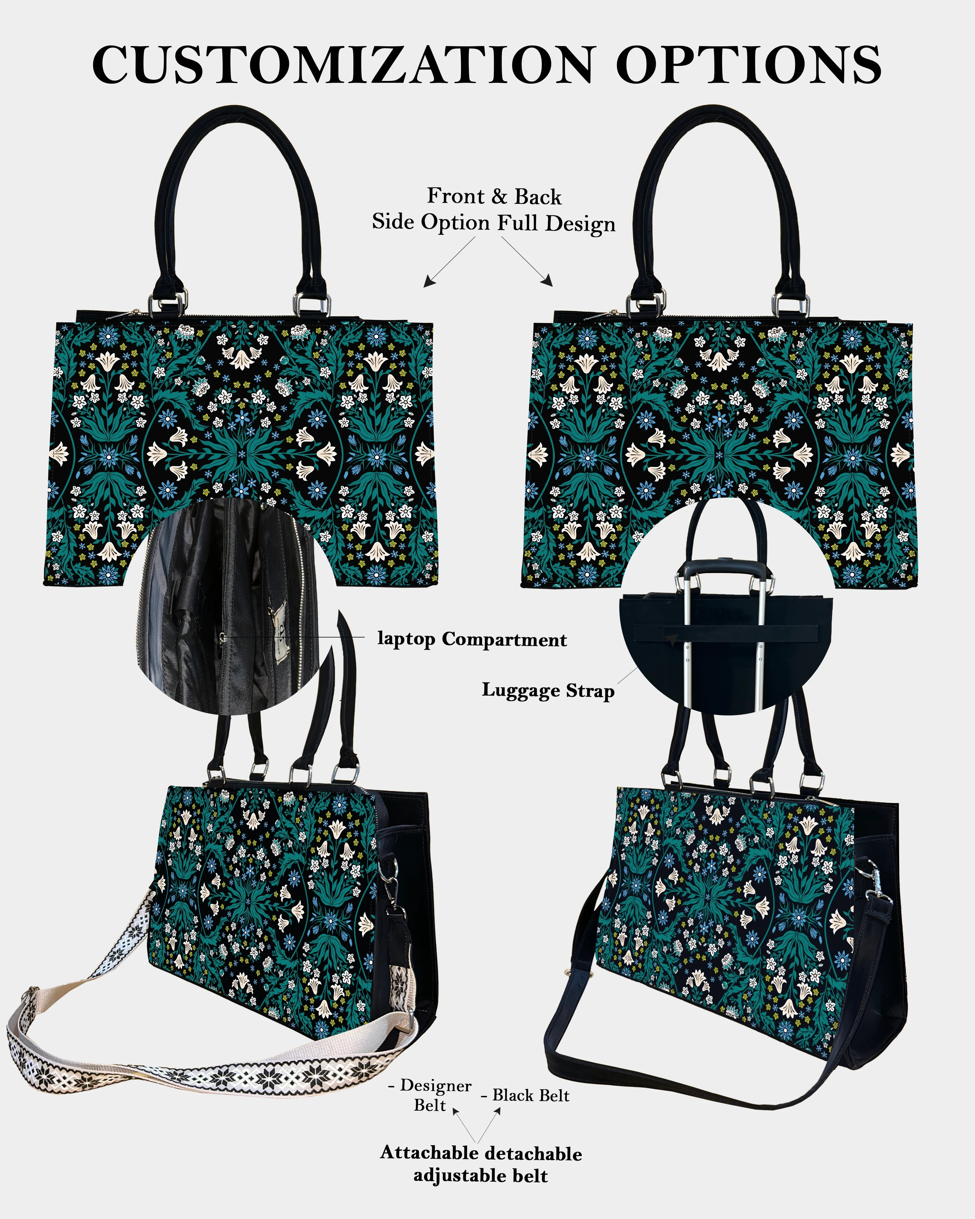 Retro Wildflower Mandala Designer Crossbody Sling Bag – Perfect Gift for Her