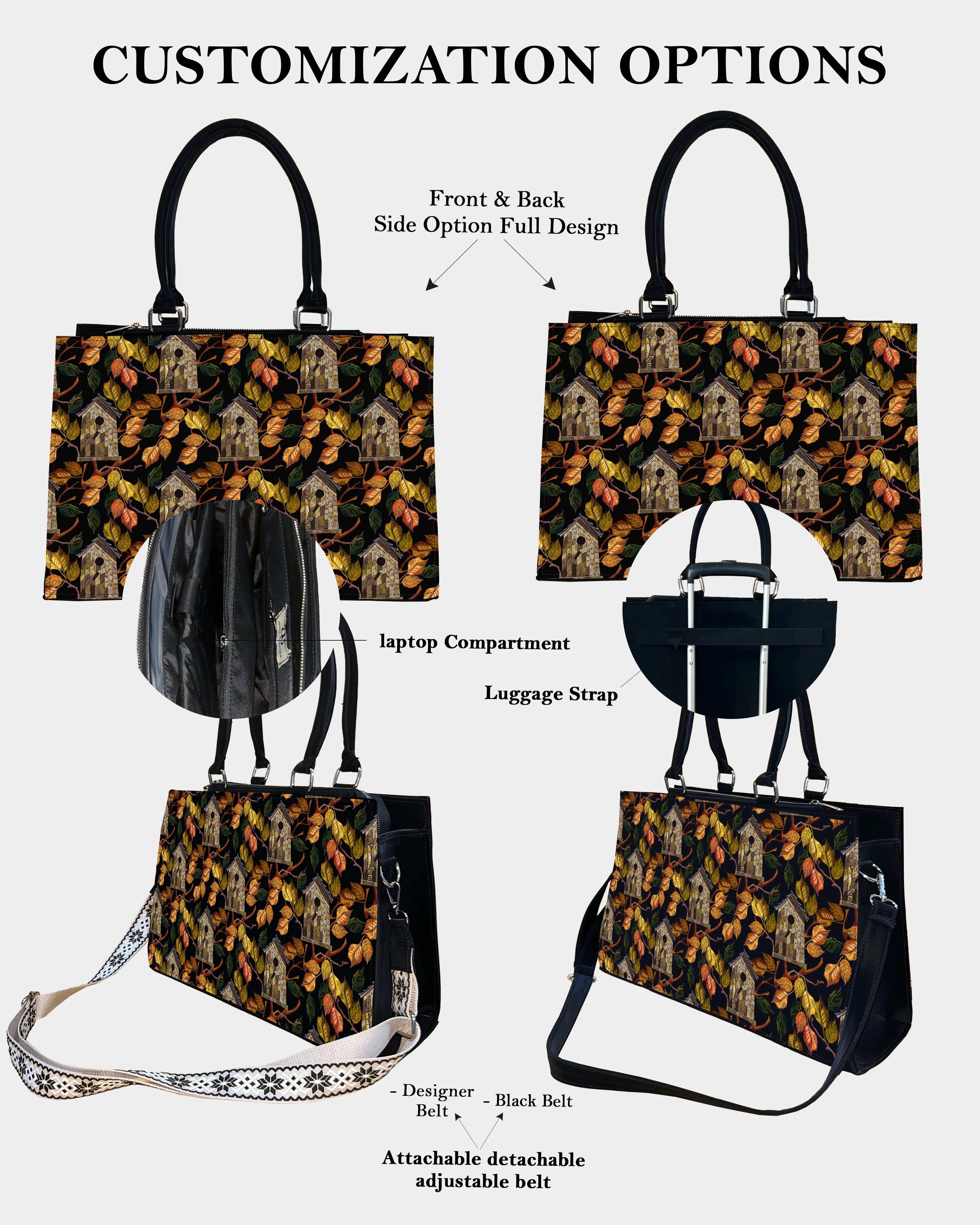 Rustic Birdhouse Designer Crossbody Sling Bag – Autumn Forest Vibes