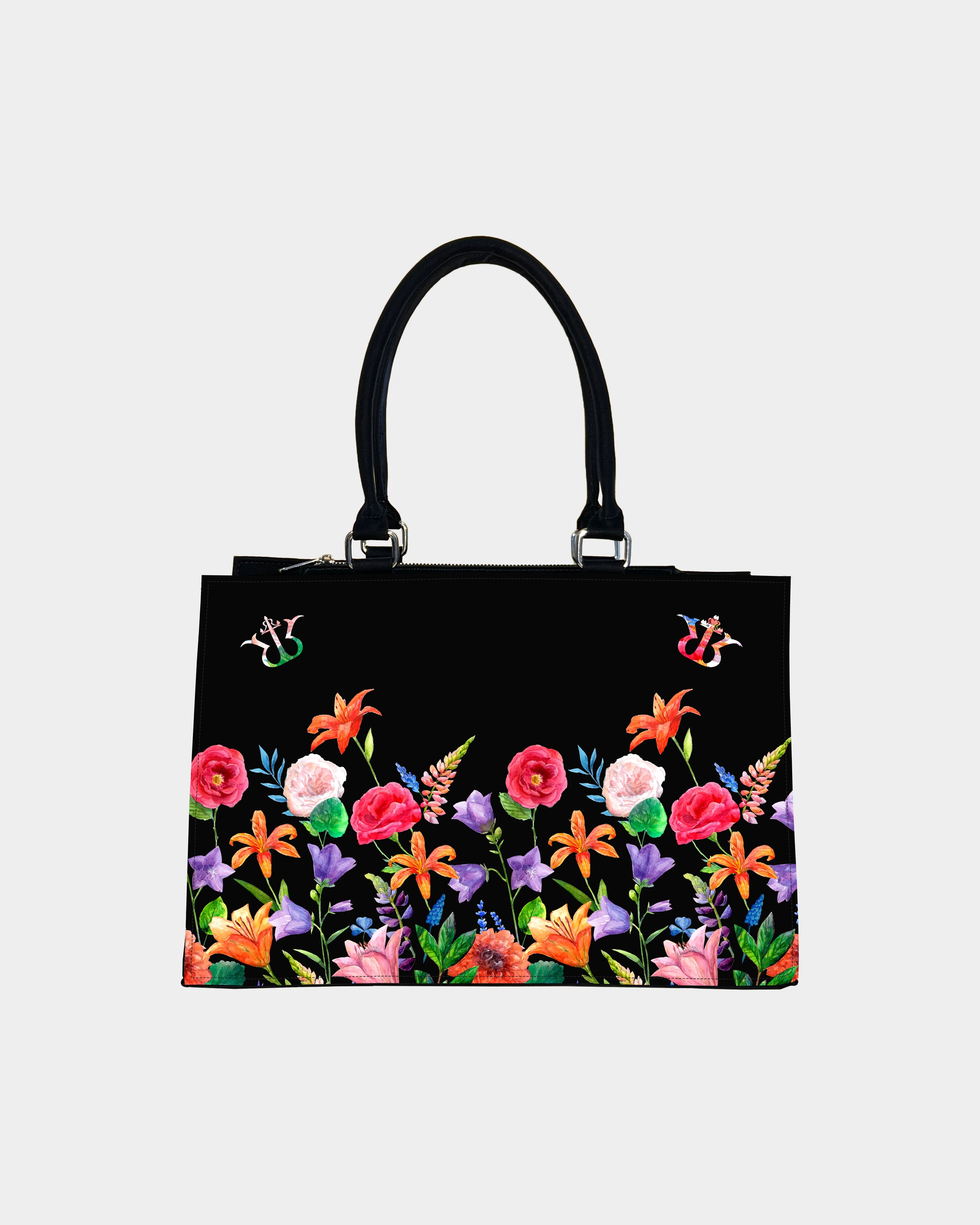 Modern Watercolor Floral Designer Crossbody Sling Bag – Statement Artistic Style