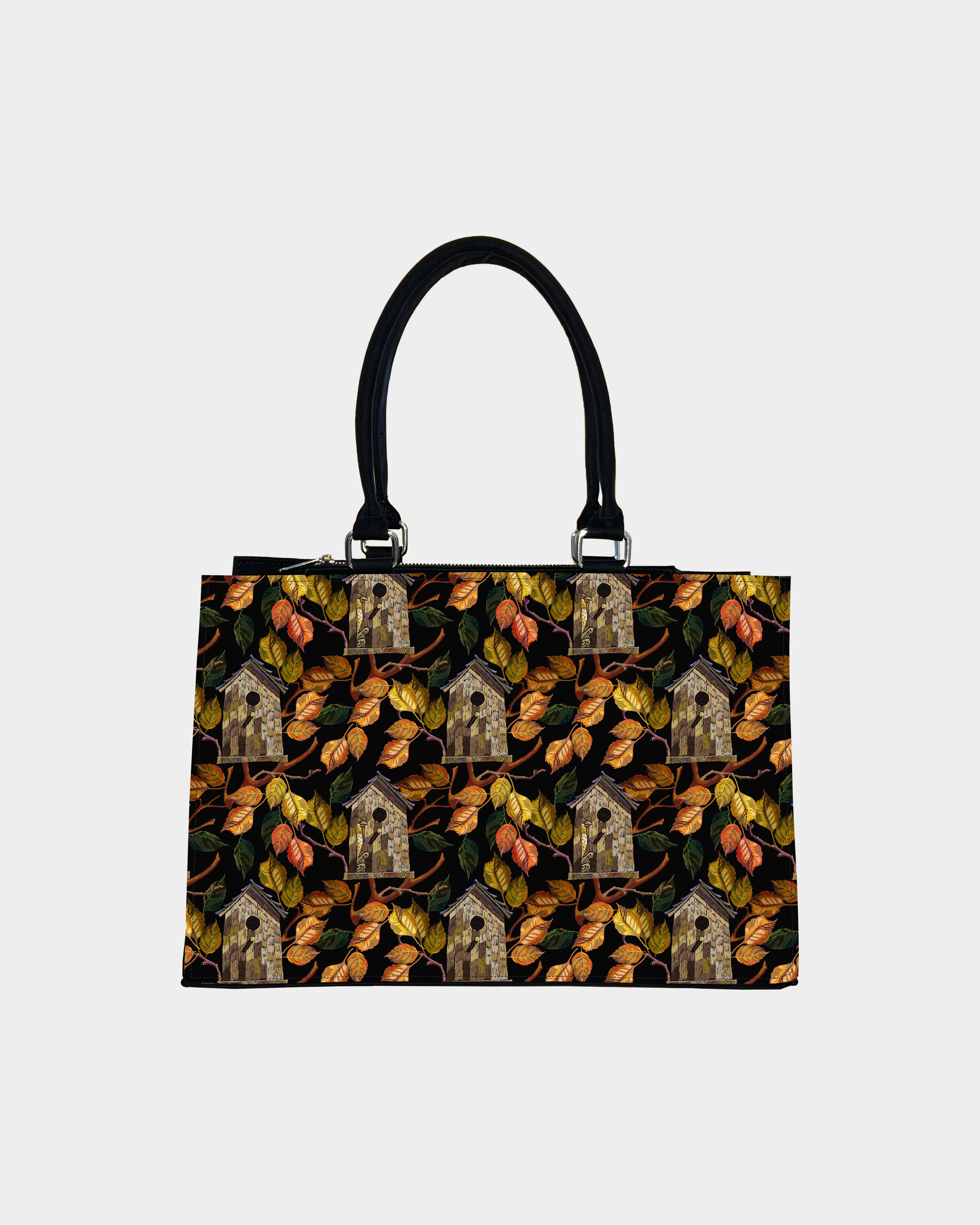 Rustic Birdhouse Designer Crossbody Sling Bag – Autumn Forest Vibes