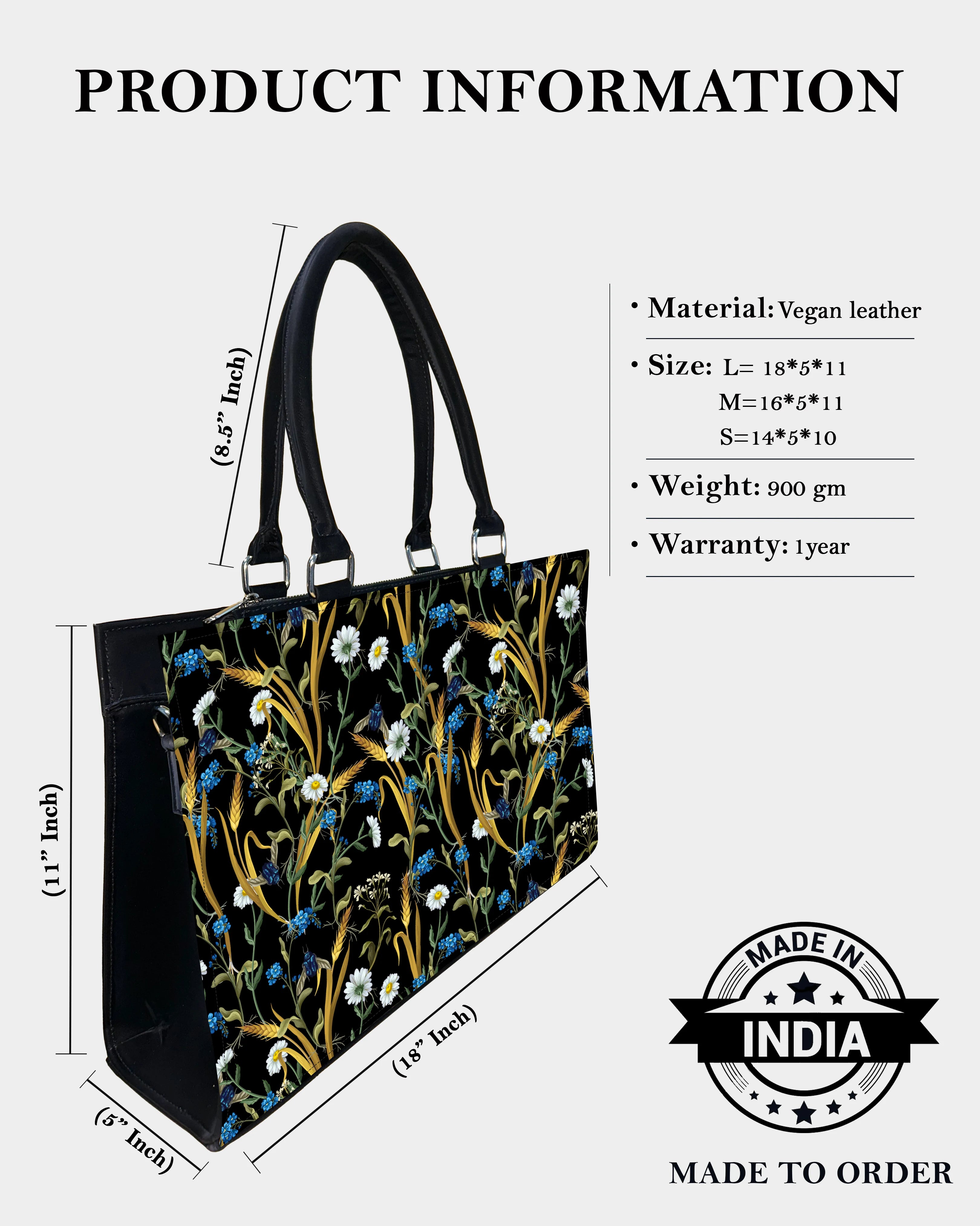 Chic Farm Field Floral Designer Crossbody Sling Bag – Daisies & Autumn Grains