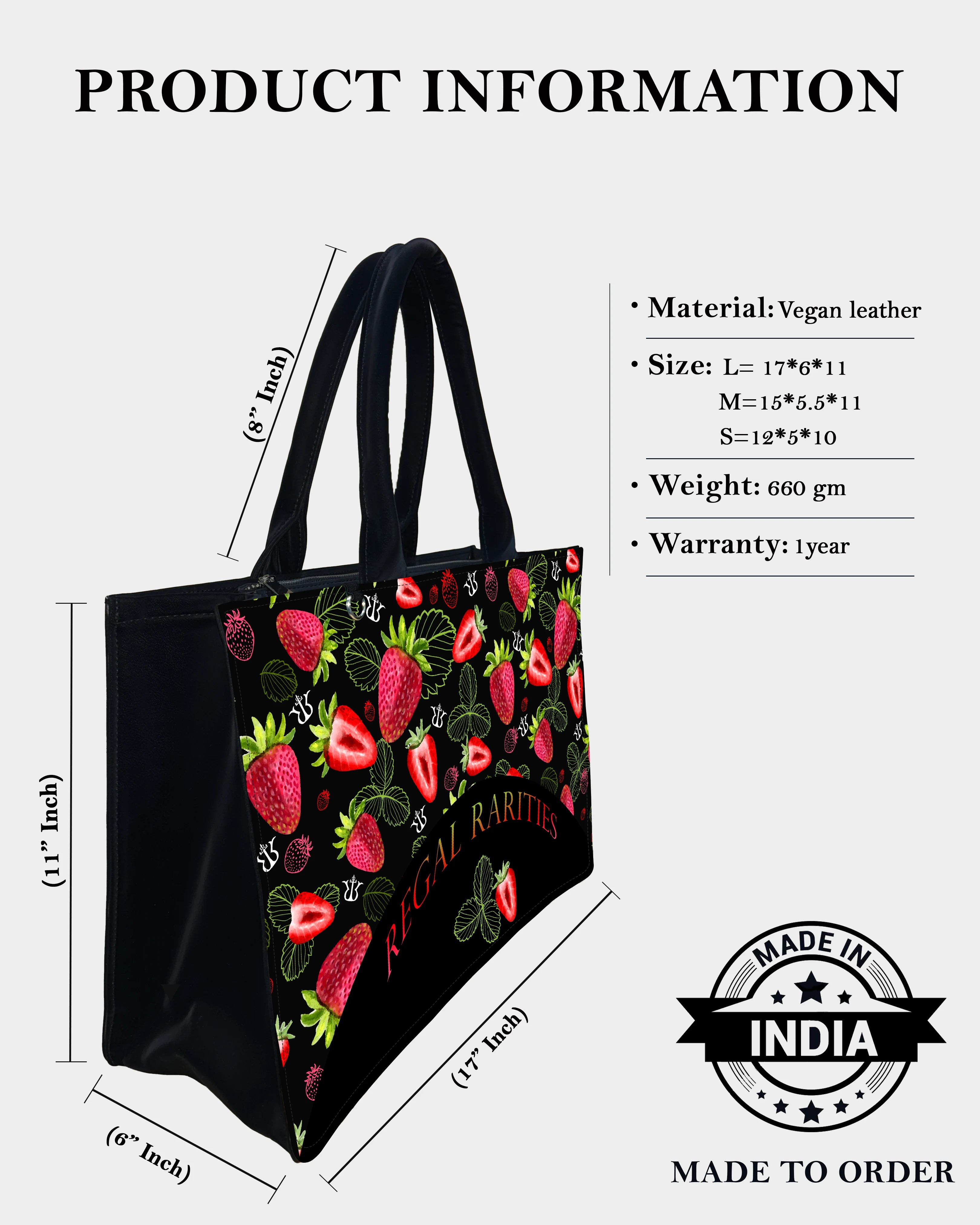 Cottagecore Berry Bloom Customized Tote Bag – Floral Fantasy in Pink