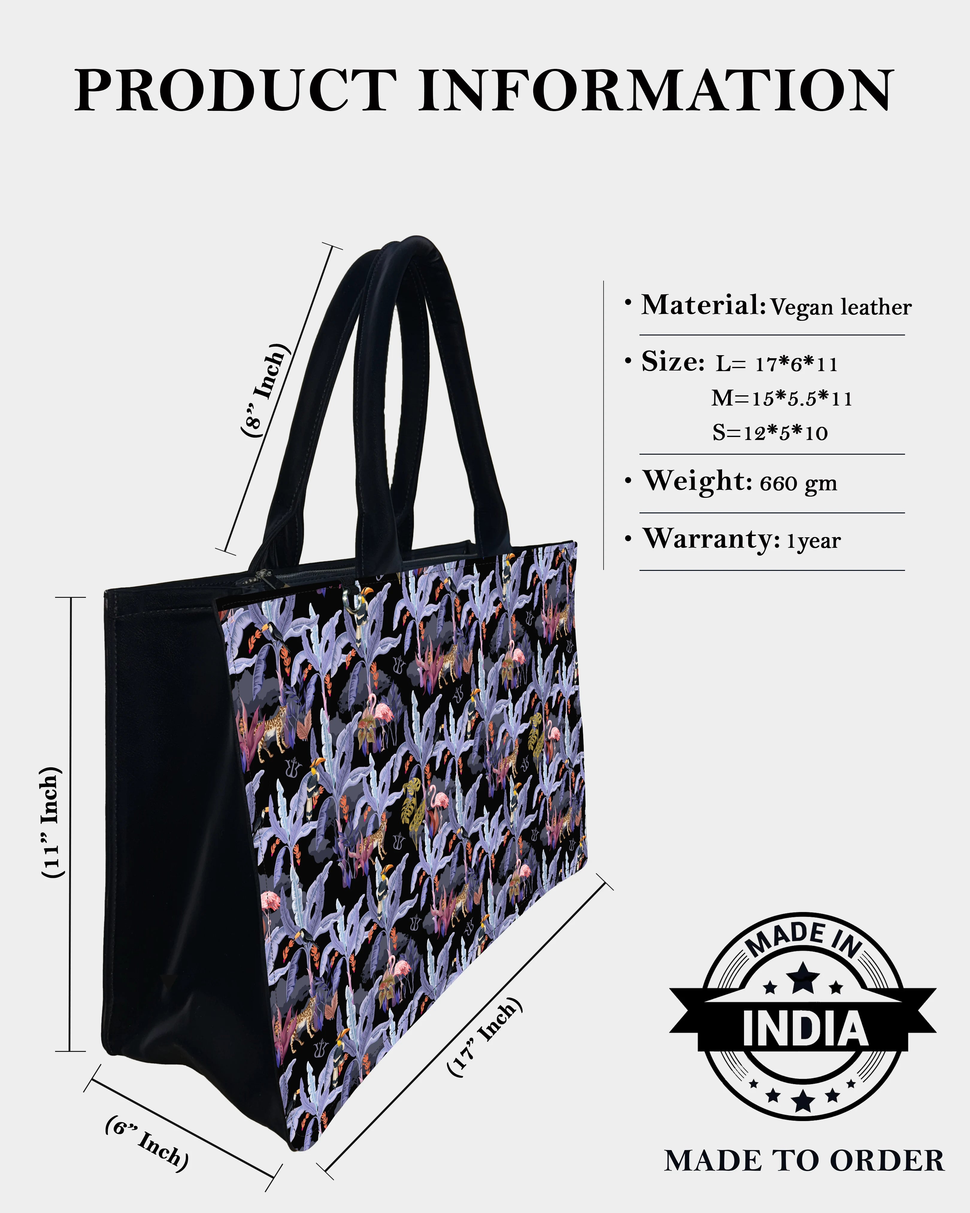 Lavender Safari Designer Tote Bag – Creative Gift Idea