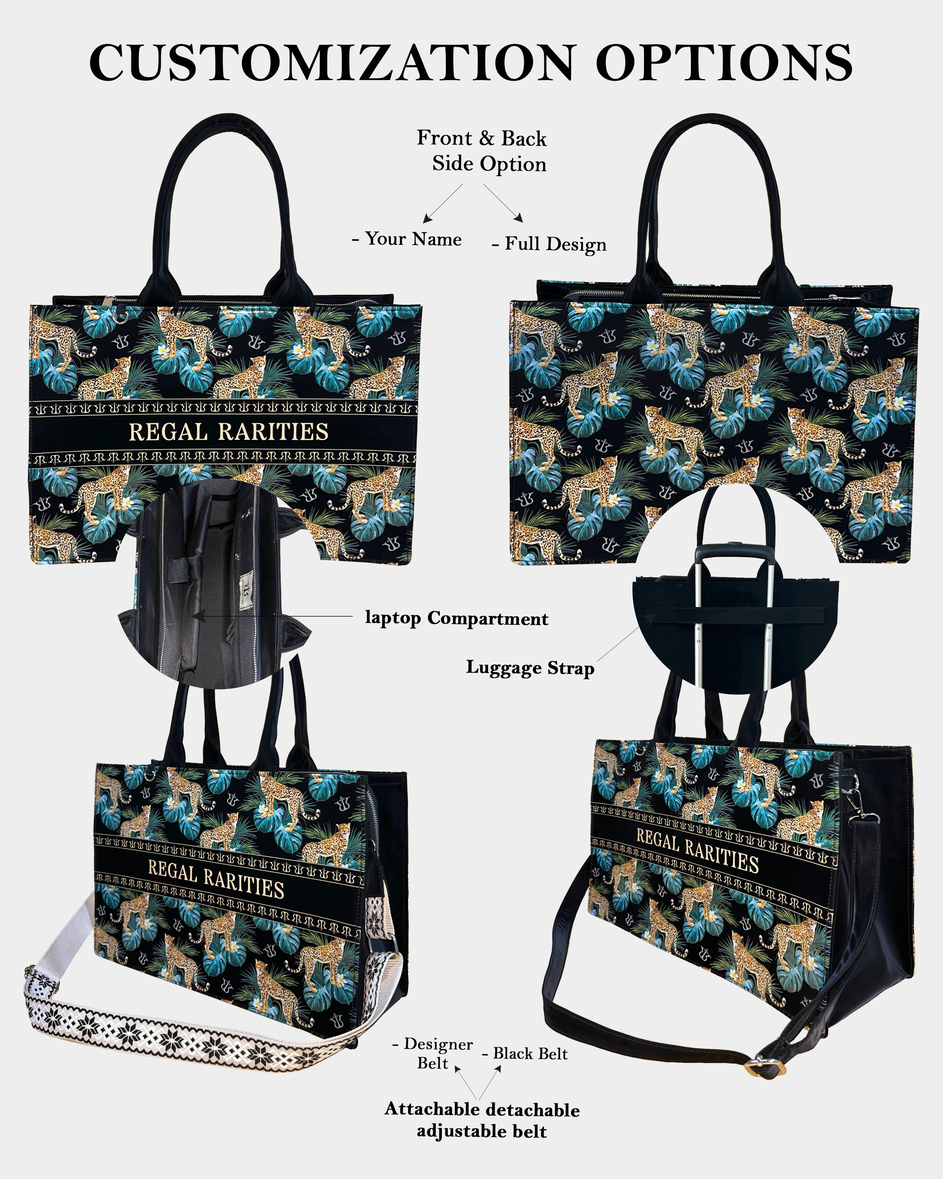 Leopard Customized Tote Bag – Trendy & Stylish