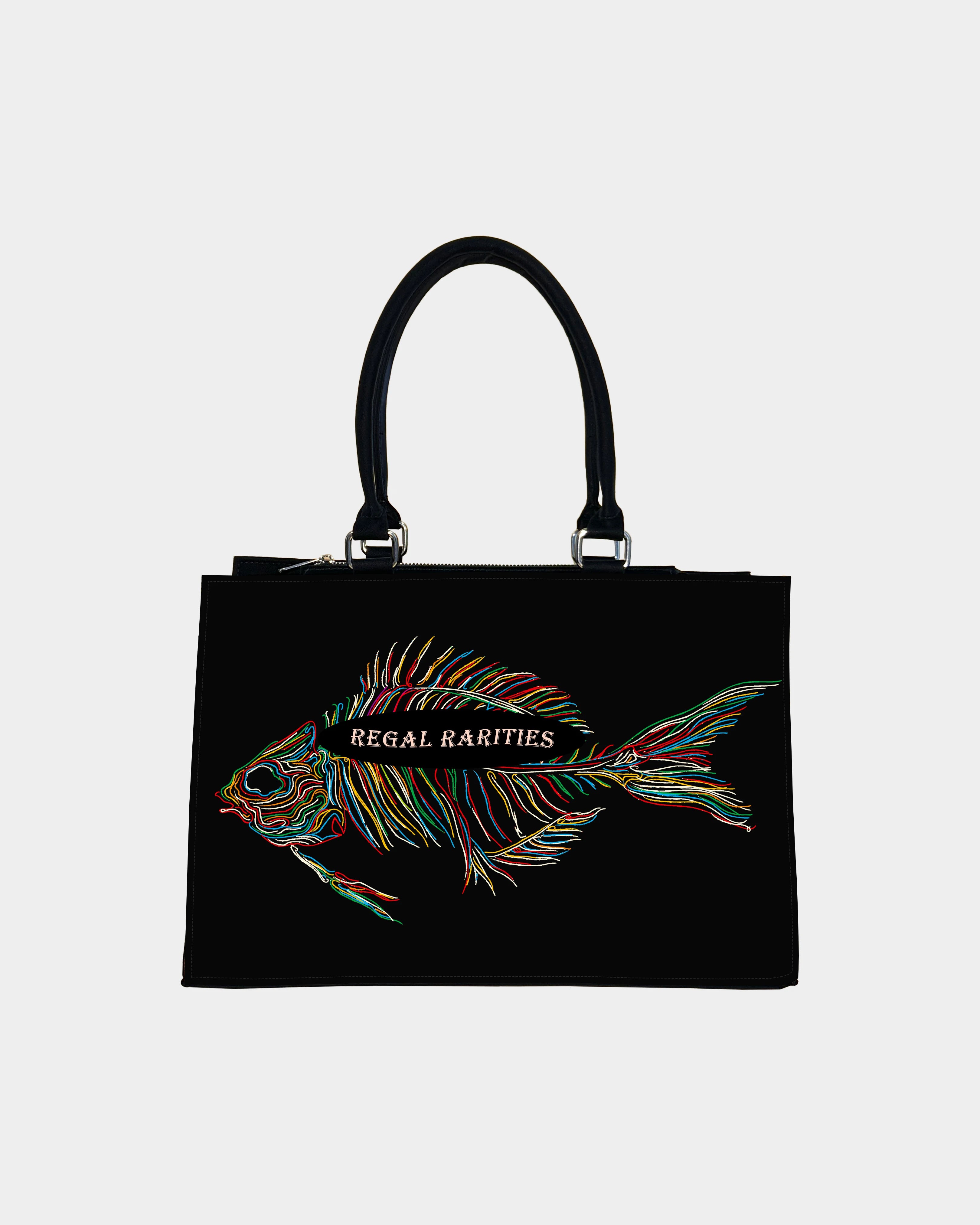 Colorful Fish Skeleton Customized Crossbody Sling Bag – Artistic & Edgy Design