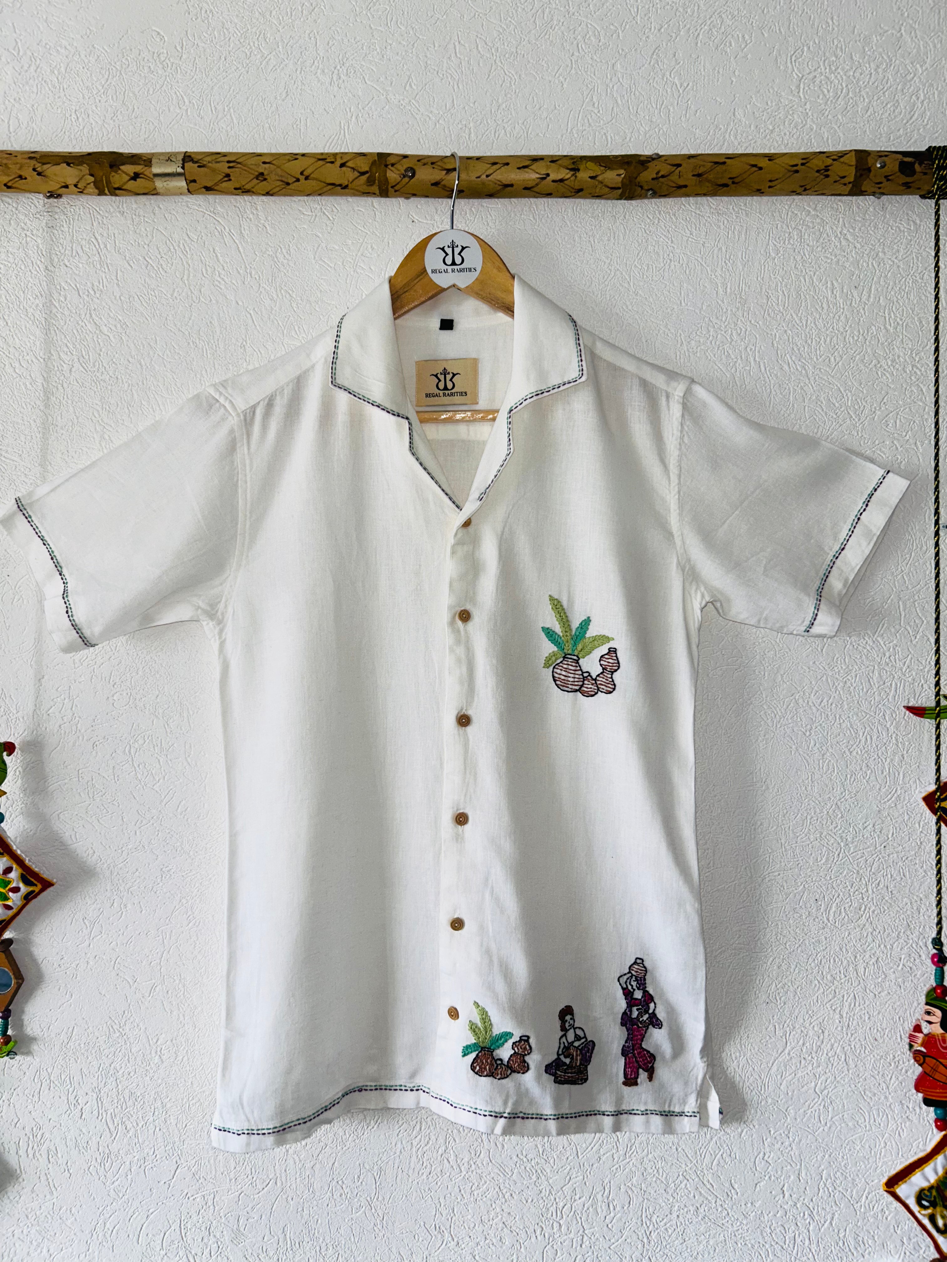 "Heritage Artisan" Hand Embroidered Shirt